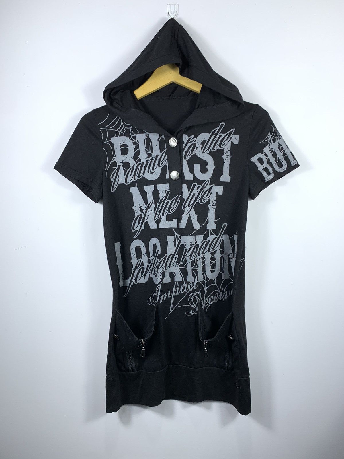 If Six Was Nine × Japanese Brand × Le Grande Bleu (L.G.B.) SICK JAPANESE POEM GOTHIC ROCK HOODIE Size US M / EU 48-50 / 2 - 1 Thumbnail