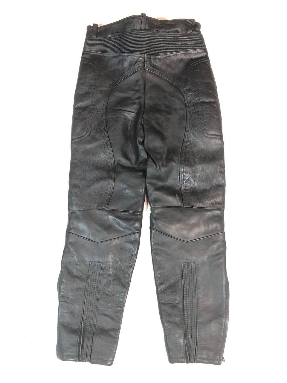 Genuine Leather Vintage Rare Biker Moto Leather Pants Vintage Size US 26 / EU 42 - 6 Thumbnail