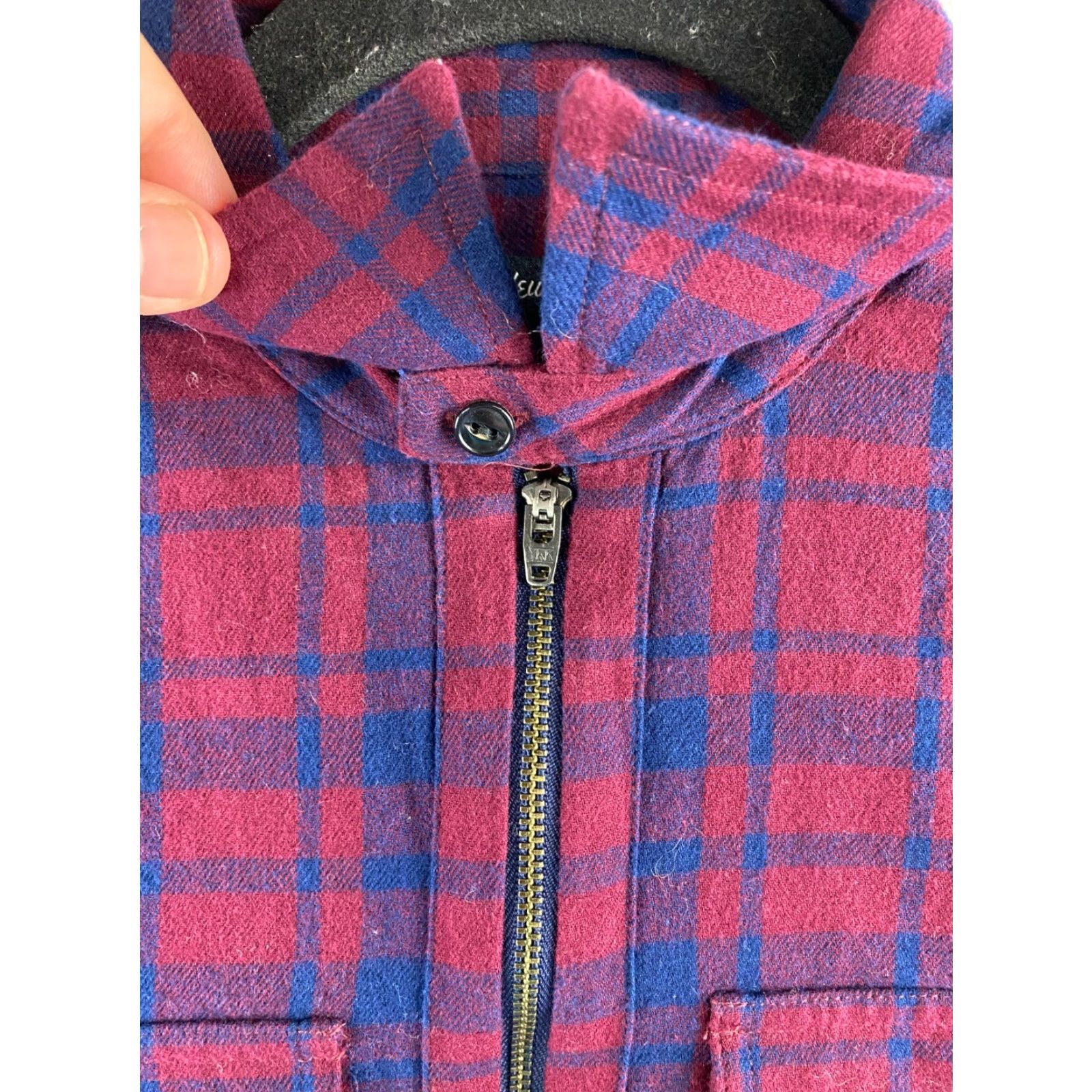 Madewell Madewell Shirt Womens Small S Blue Red Plaid 1/4 Zip Long Sleeve Multicolor Flannel Shirt Size S / US 4 / IT 40 - 6 Thumbnail