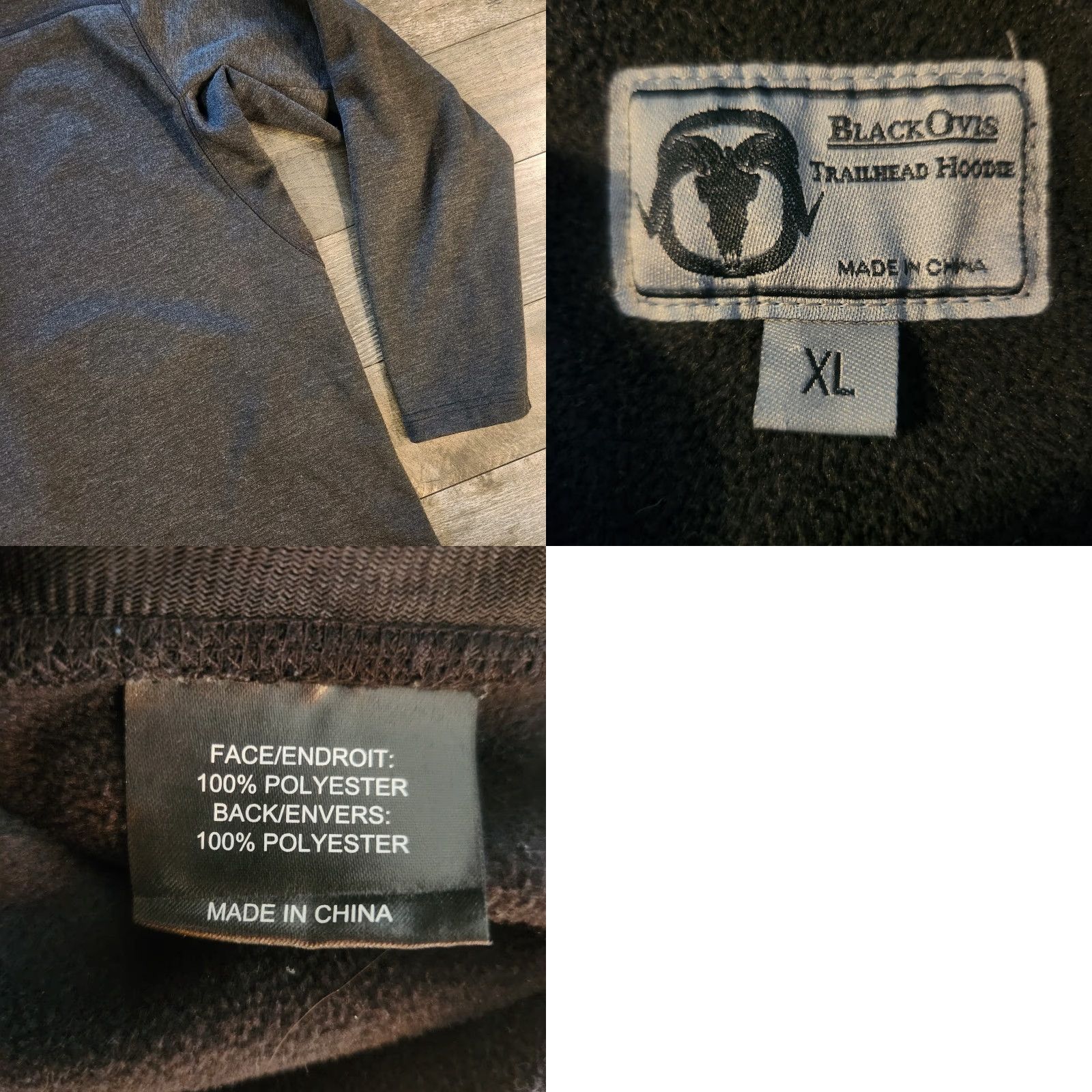 Vintage VINTAGE BlackOvis Trailhead Hoodie Mens XL Gray Charcoal Full Zip Hunting Fleece Jacket Size US XL / EU 56 / 4 - 9 Thumbnail