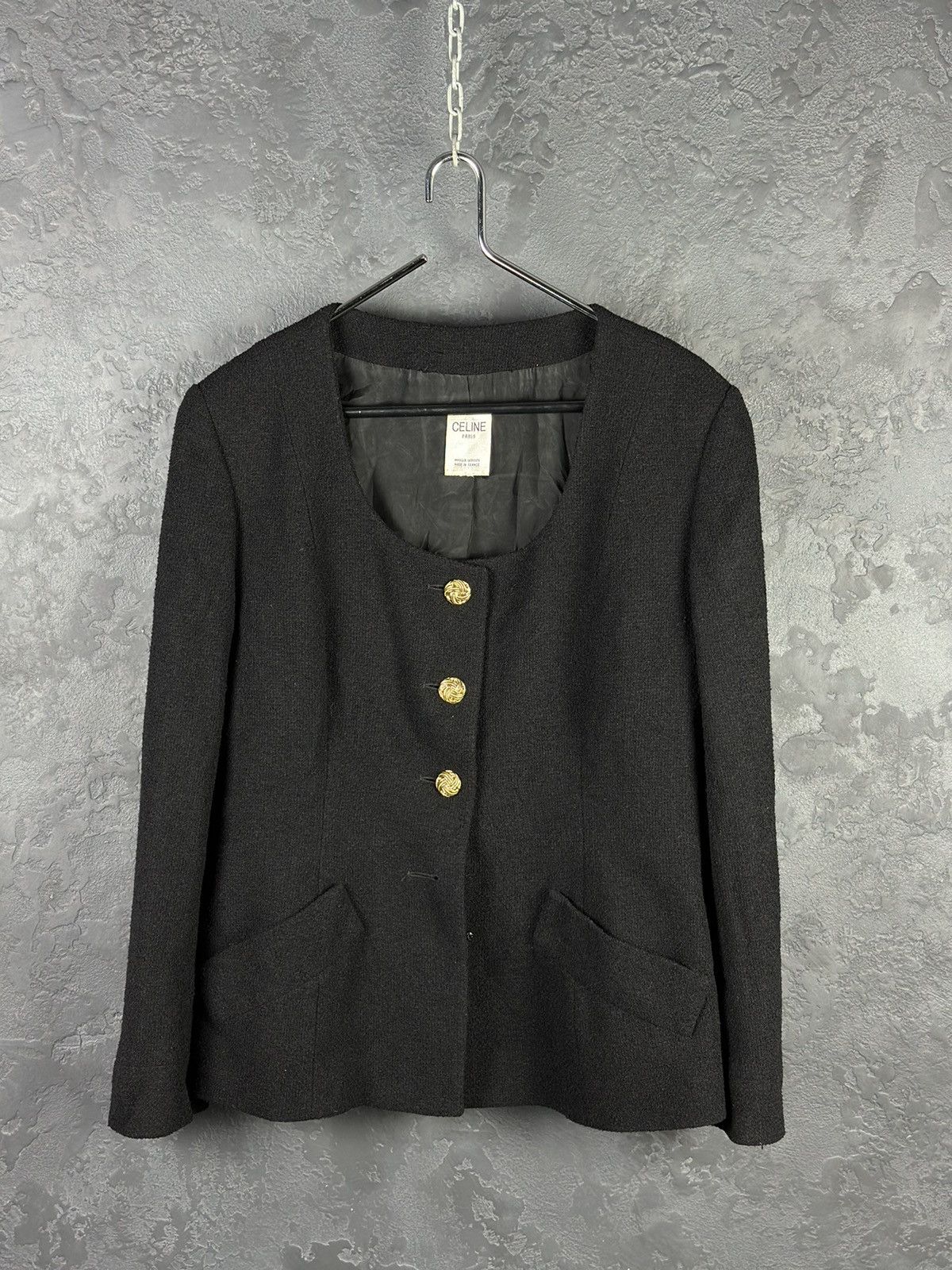 Celine Archive Celine Wool Blazer Vintage Size L / US 10 / IT 46 - 1 Thumbnail