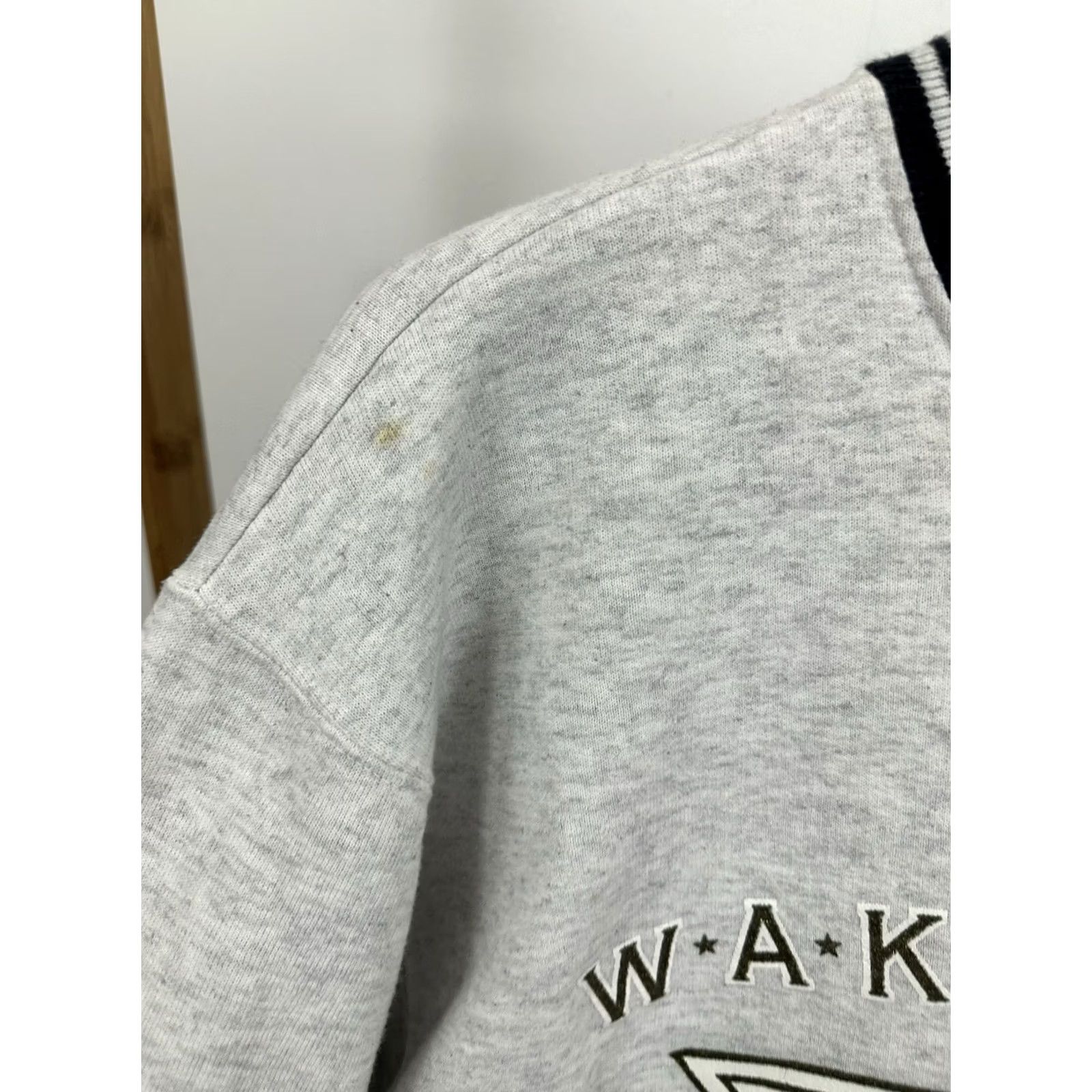 Vintage VTG 90s Wake Forest Demon Deacons Crest Ringer Sweatshirt Crewneck Sz M Men Heather Gray Nike Dodger Size US M / EU 48-50 / 2 - 6 Thumbnail
