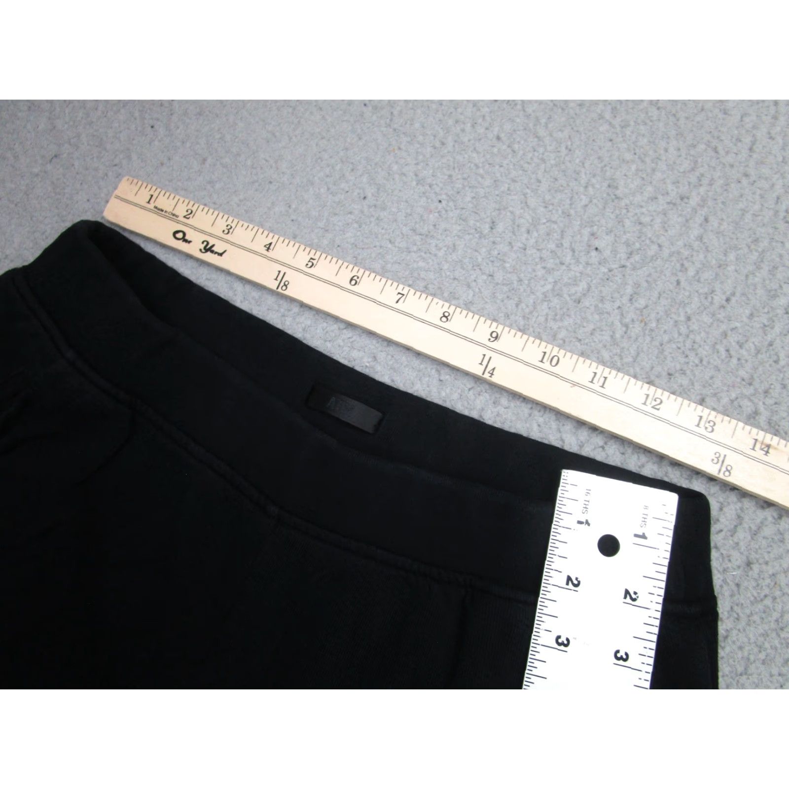 Vintage ATM Pants Mens Medium Black Fleece Sweatpants Joggers Elastic Waist 32x30 Cotton Size US 31 - 4 Thumbnail