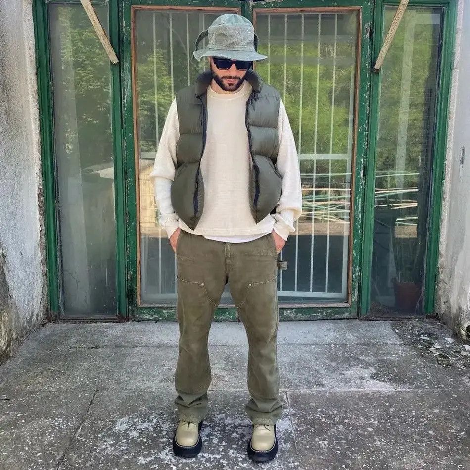 Japanese Brand Military green zipper utility flared cargo pants Size US 32 / EU 48 - 2 Thumbnail