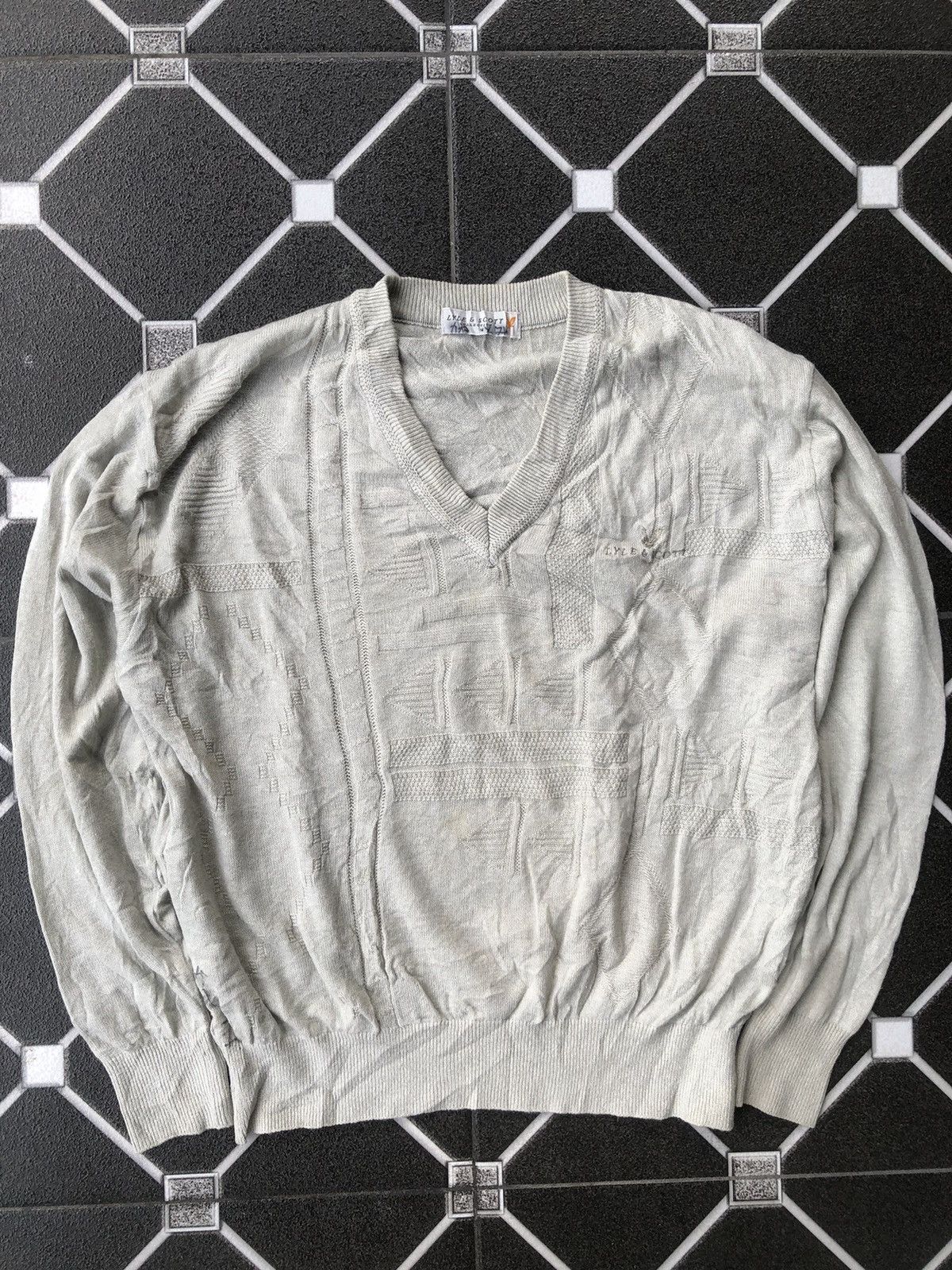 Japanese Brand × Le Grande Bleu (L.G.B.) × Lyle & Scott Lyle & Scoot l Knittwear V neck Size US M / EU 48-50 / 2 - 1 Thumbnail