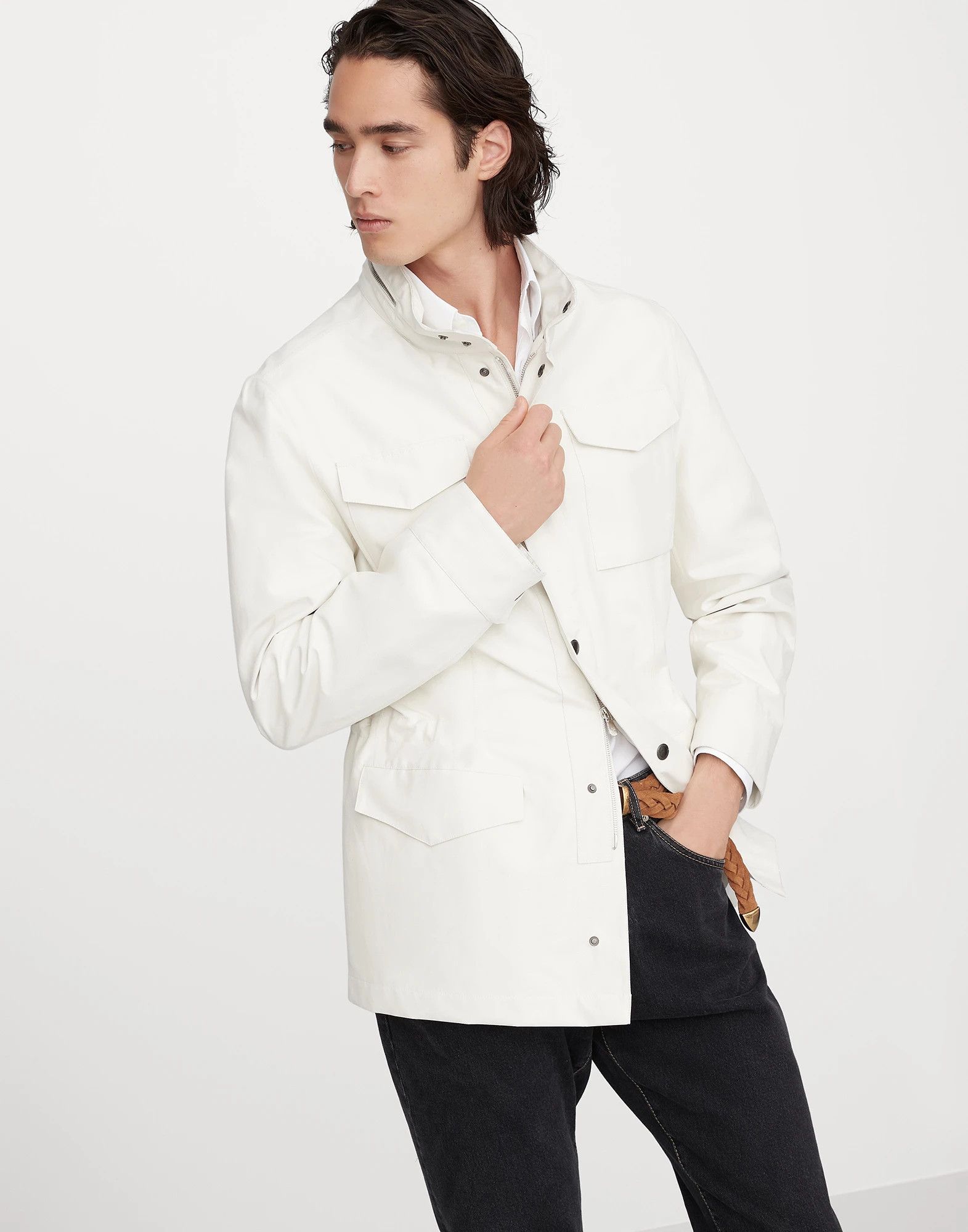 Brunello Cucinelli Jacket in Natural Size US XL / EU 56 / 4 - 1 Thumbnail