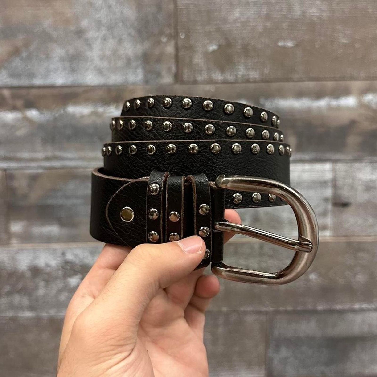 Other Black studded belt MENS2 Size 32 - 1 Thumbnail