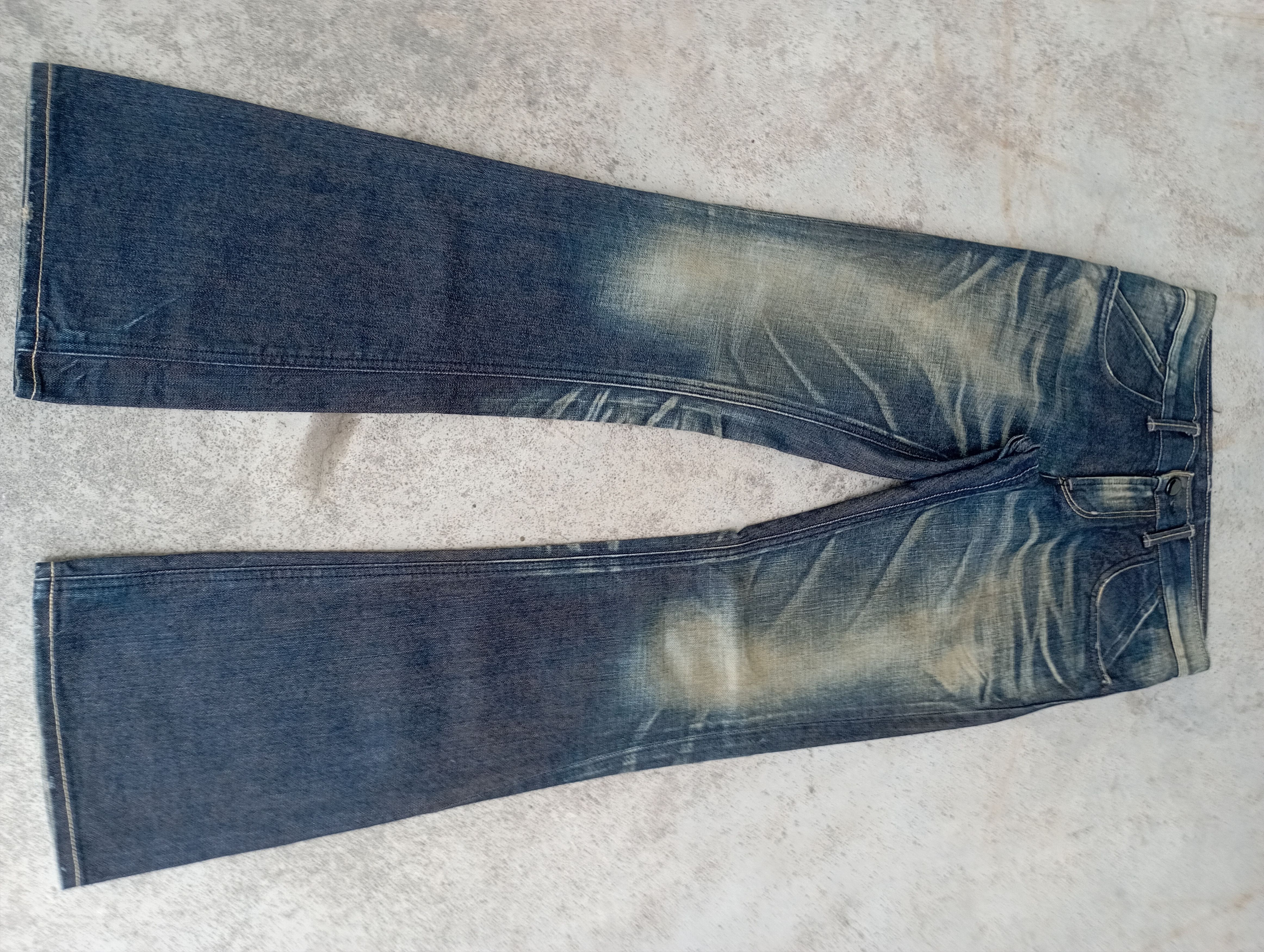 image of If Six Was Nine x Jean Flare Jeans Mud Rusty Crazy Claws Lee Riders Bootcut Jeans, Men's (Size 30)