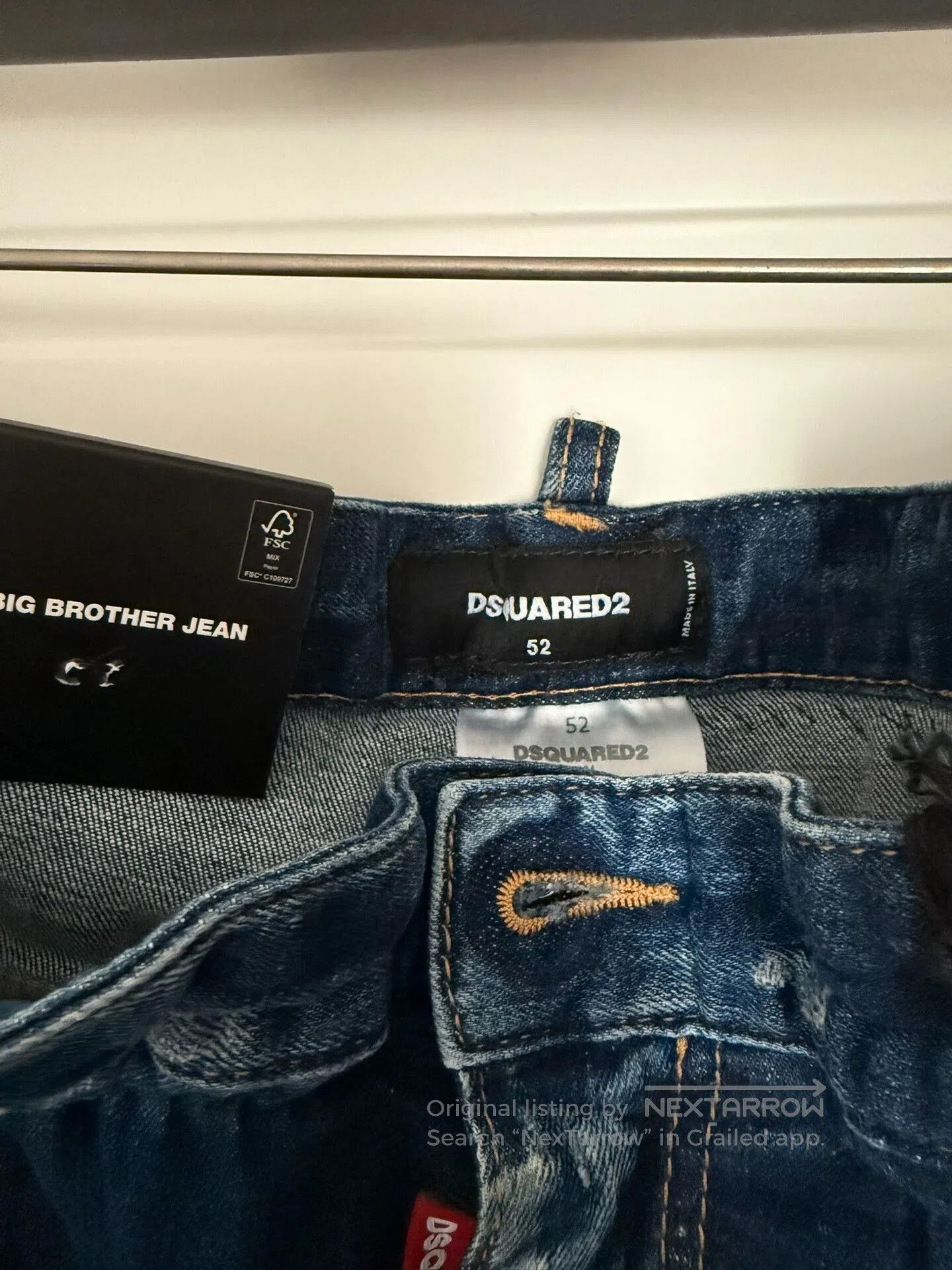 Dsquared2 Kogin Pants with Floral Stitching in Blue. Size US 34 / EU 50 - 4 Thumbnail