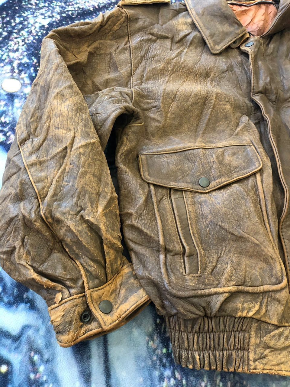 Vintage Sheepskin leather jacket Size US L / EU 52-54 / 3 - 2 Thumbnail