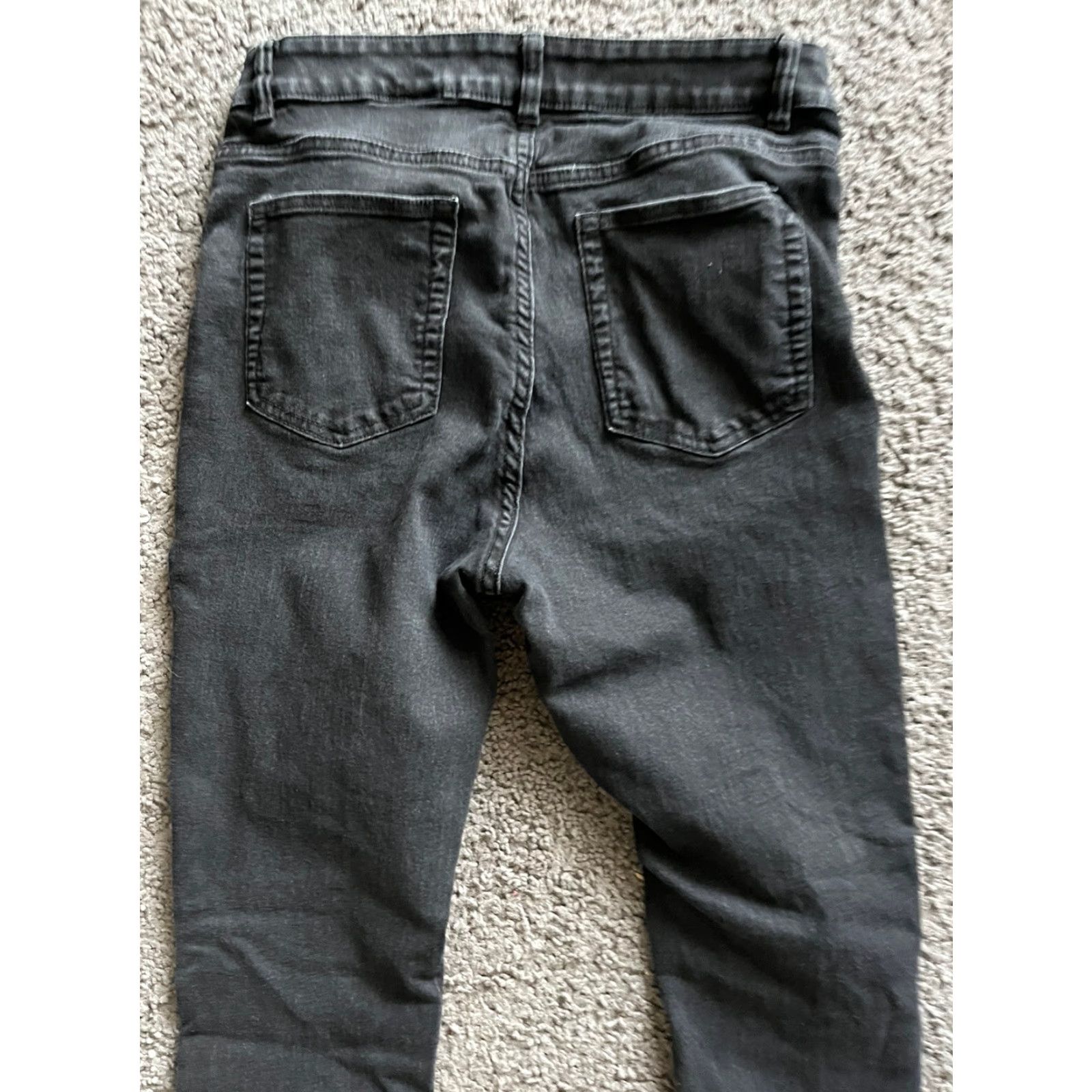 H&M H&M Womens High Rise Skinny Jeans 12 Black Solid Zip Up Size 34" / US 12 / IT 48 - 4 Thumbnail