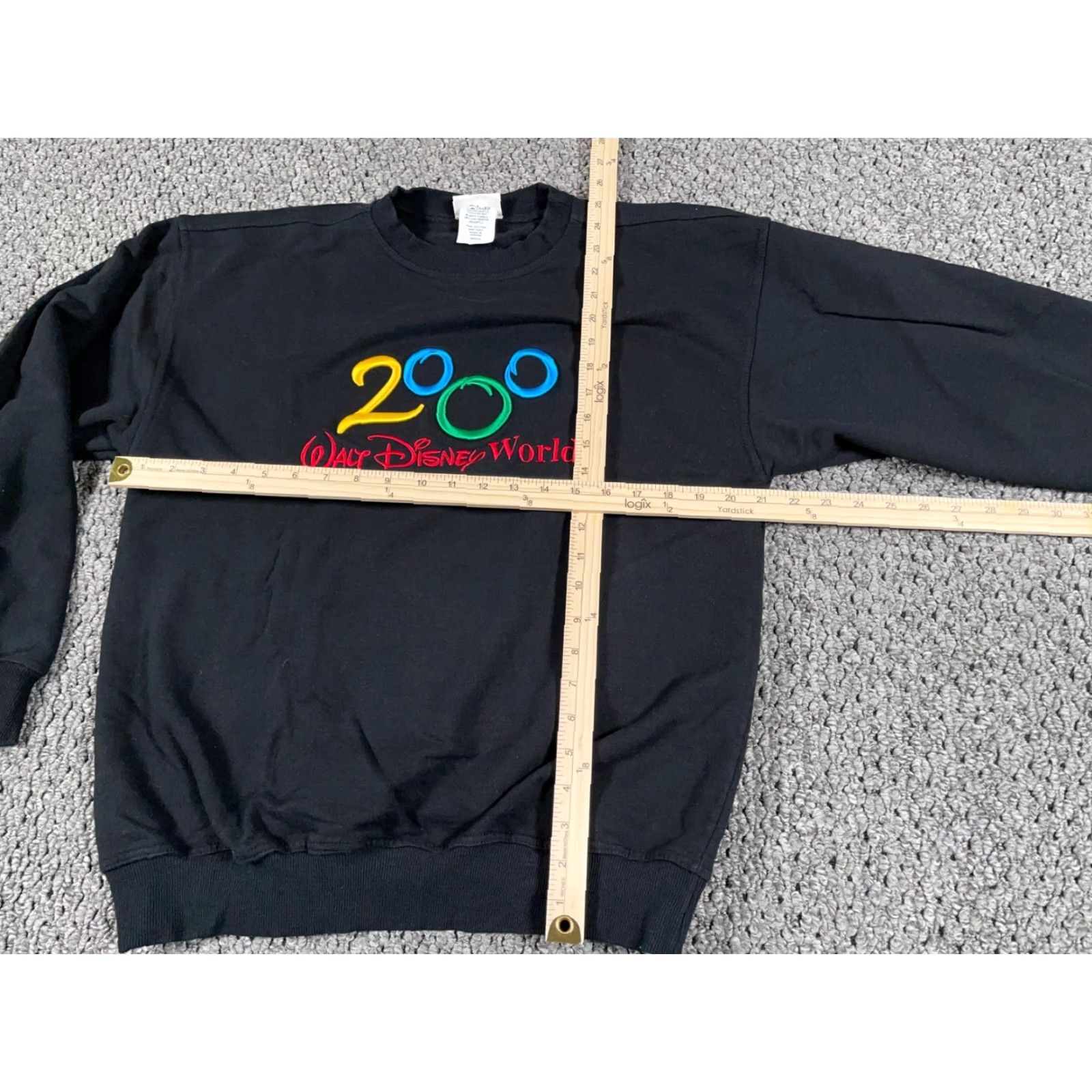 Disney VINTAGE Disney Sweatshirt Adult Medium Black Embroidered 2000 90s Cartoon TV Graphic Print Animals Pullover Crew Neck Men Mens Size US M / EU 48-50 / 2 - 4 Thumbnail