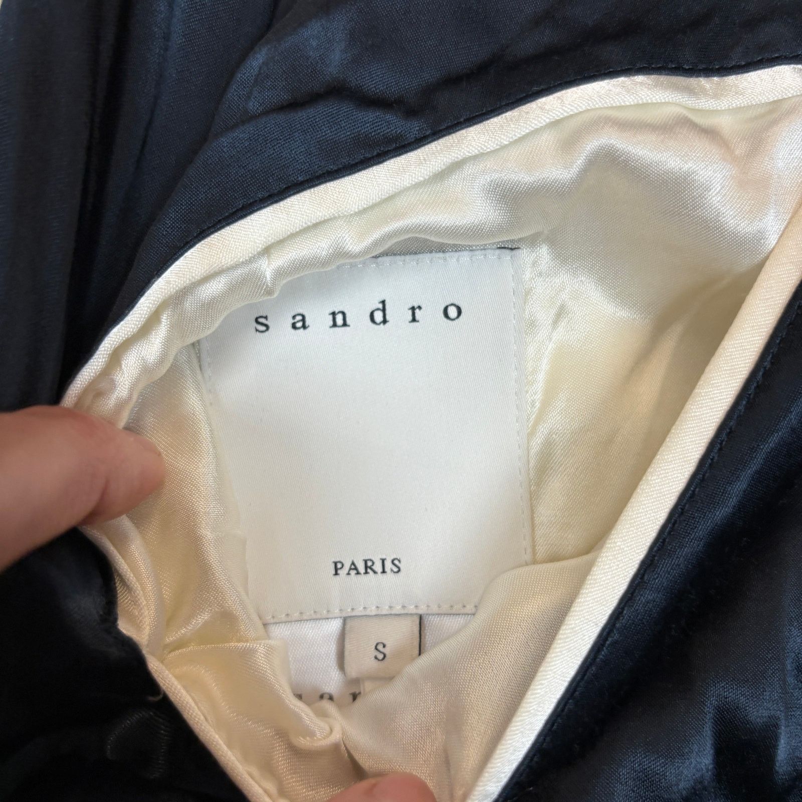 Sandro Sandro Paris Palm Reversible Satin Bomber Jacket Men's Small Size US S / EU 44-46 / 1 - 5 Thumbnail