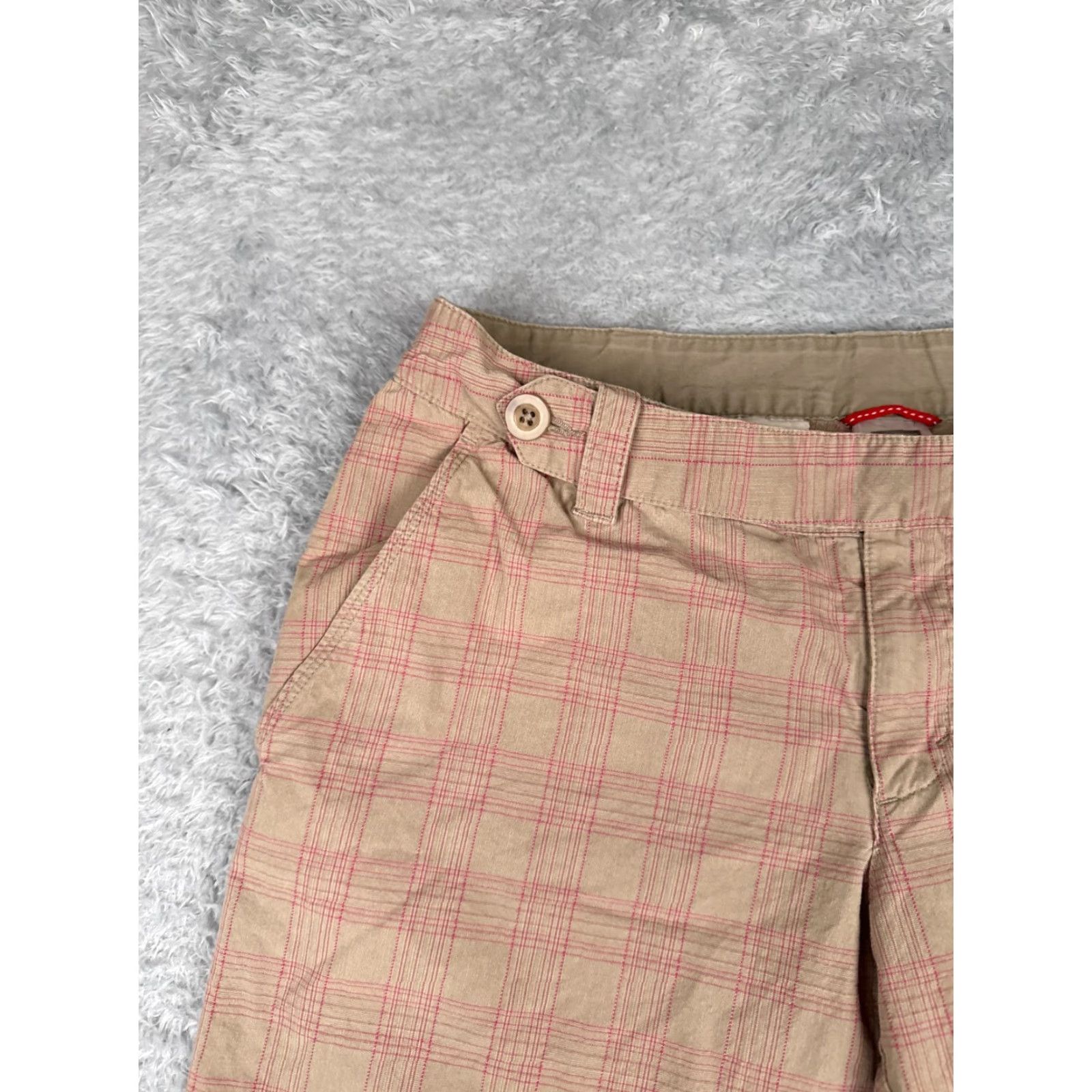 The North Face The North Face Shorts Women 8 Beige Plaid Chino 100% Cotton Flat Golf Hike 30x11 Size 30" / US 8 / IT 44 - 4 Thumbnail