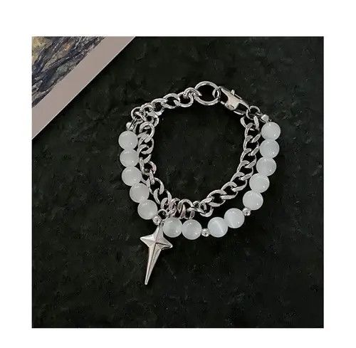 Jewelry Pearl Layered Chain Bracelet Size ONE SIZE - 7 Thumbnail
