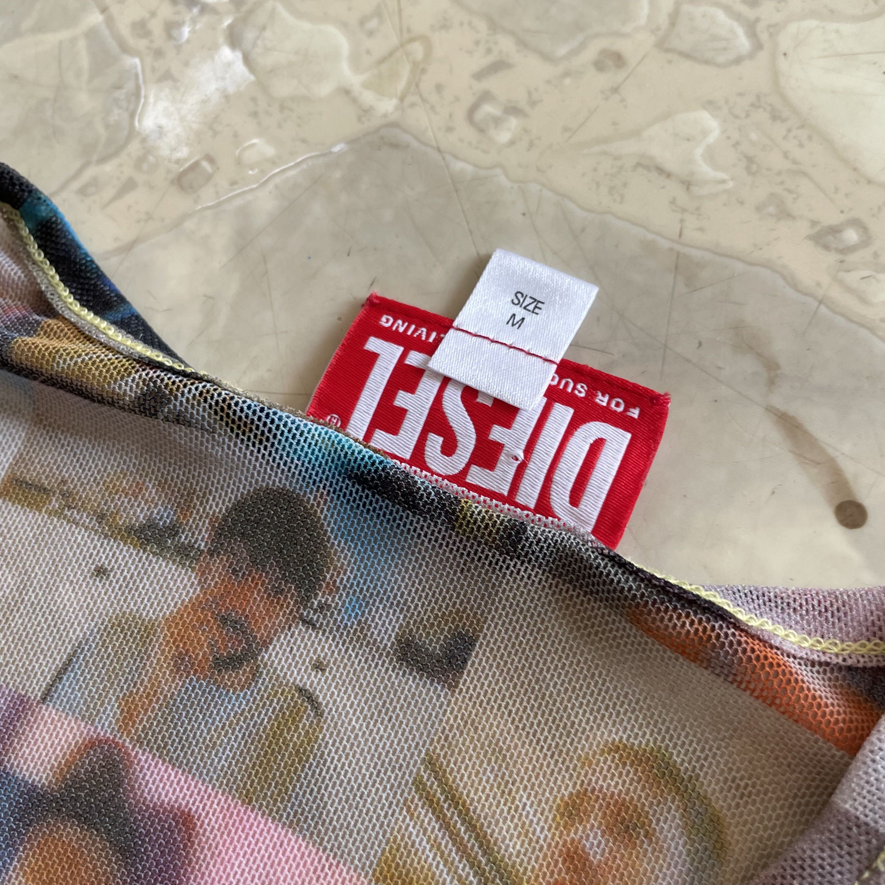 Diesel Diesel FW24 Sheer Stretch Tulle Top Livestream Runway Print Size M / US 6-8 / IT 42-44 - 6 Thumbnail