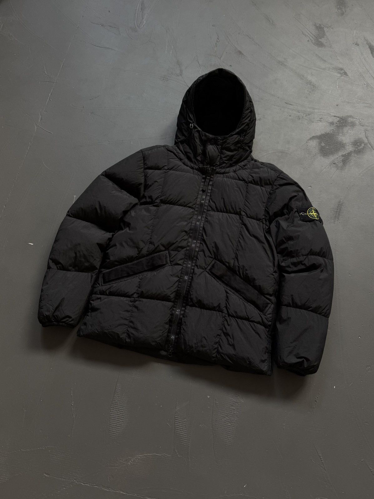 Stone Island Garment Dyed Crinkle Reps Nylon Down Jacket