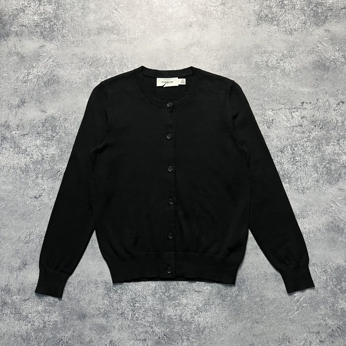 Coach × Designer Coach Black Cardigan Sweater Luxury Designer Size XXS / US 00 / IT 34 - 1 Thumbnail