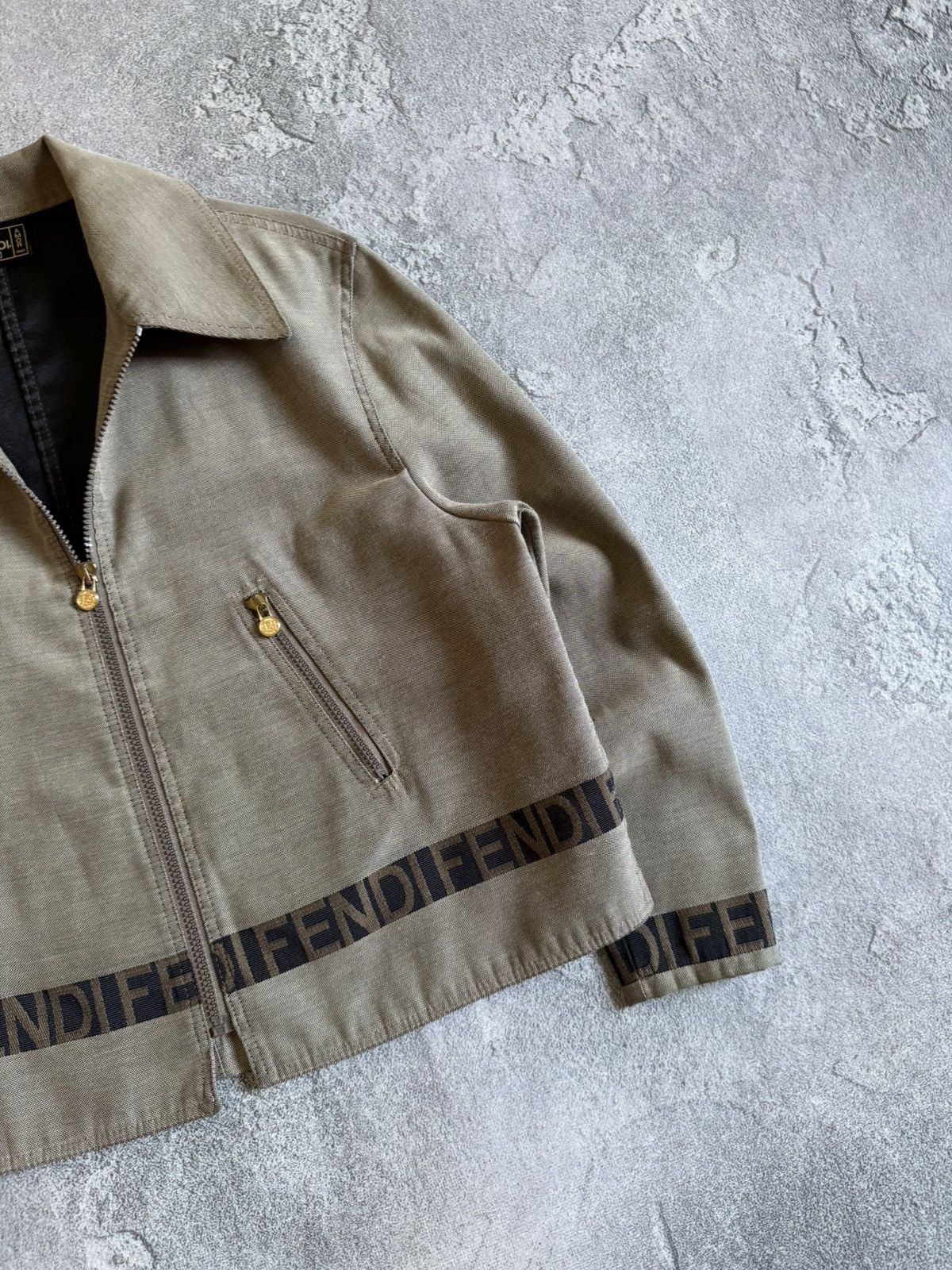 Fendi FENDI retro vintage zip jacket blazer bomber monogram 90s Size M / US 6-8 / IT 42-44 - 4 Thumbnail