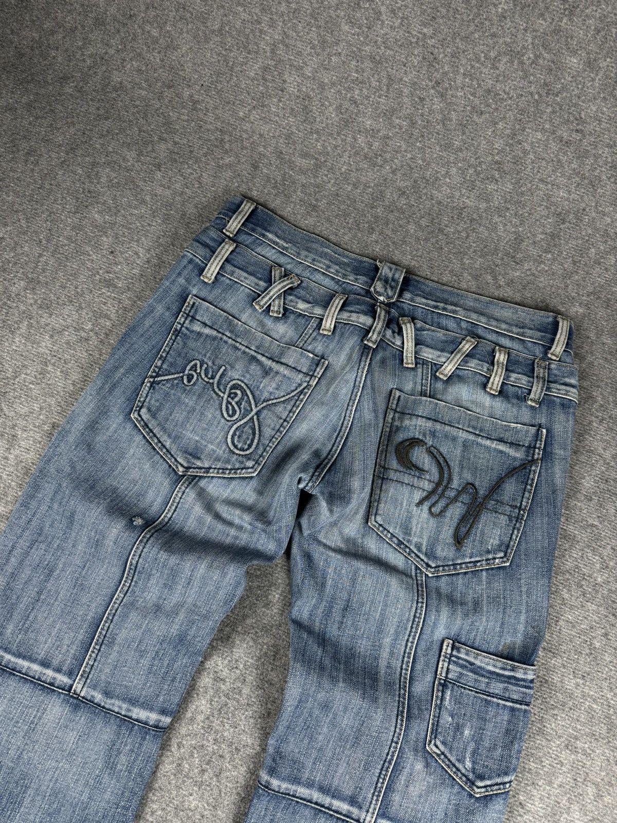 Japanese Brand Distressed denim straight fit pants Size US 34 / EU 50 - 3 Thumbnail
