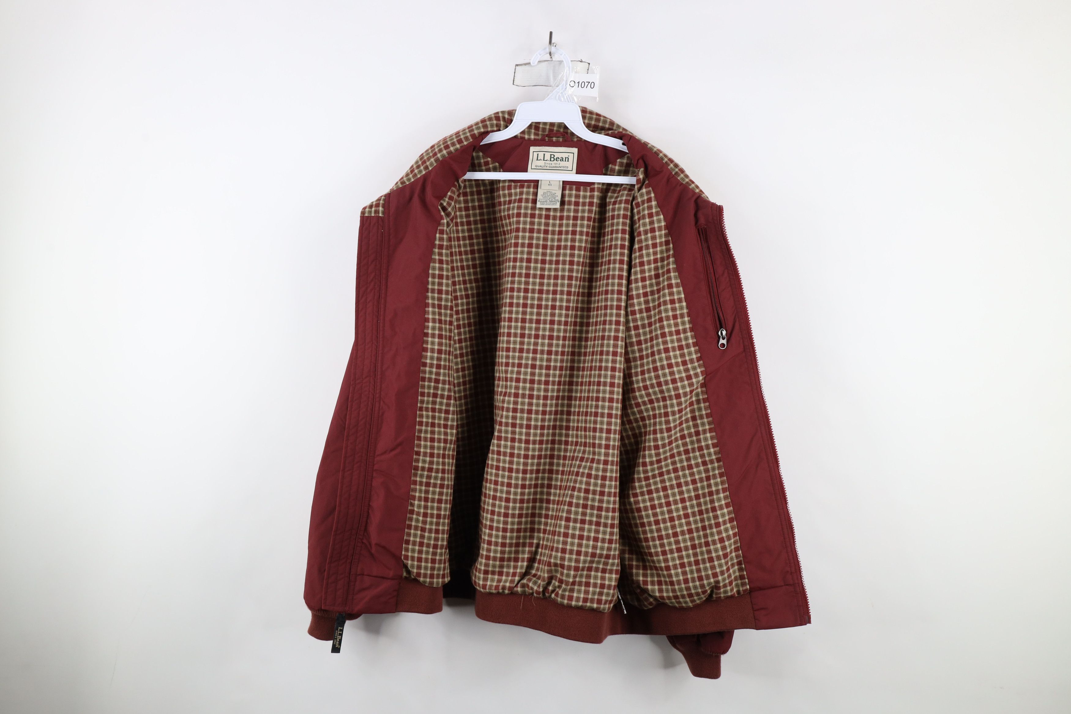 L.L. Bean × Vintage Vintage LL Bean Flannel Lined Full Zip Bombe Jacket Red Size US L / EU 52-54 / 3 - 9 Thumbnail