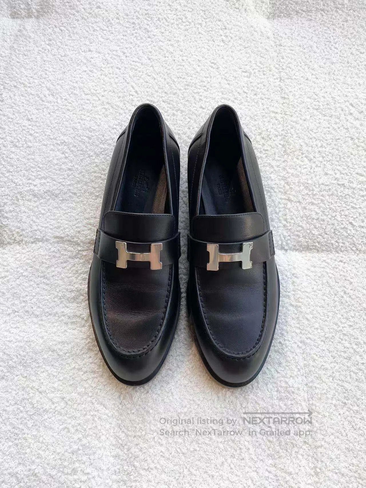 Hermes Hermes H-buckle black loafers| Size US 5.5 / IT 35.5 - 3 Thumbnail