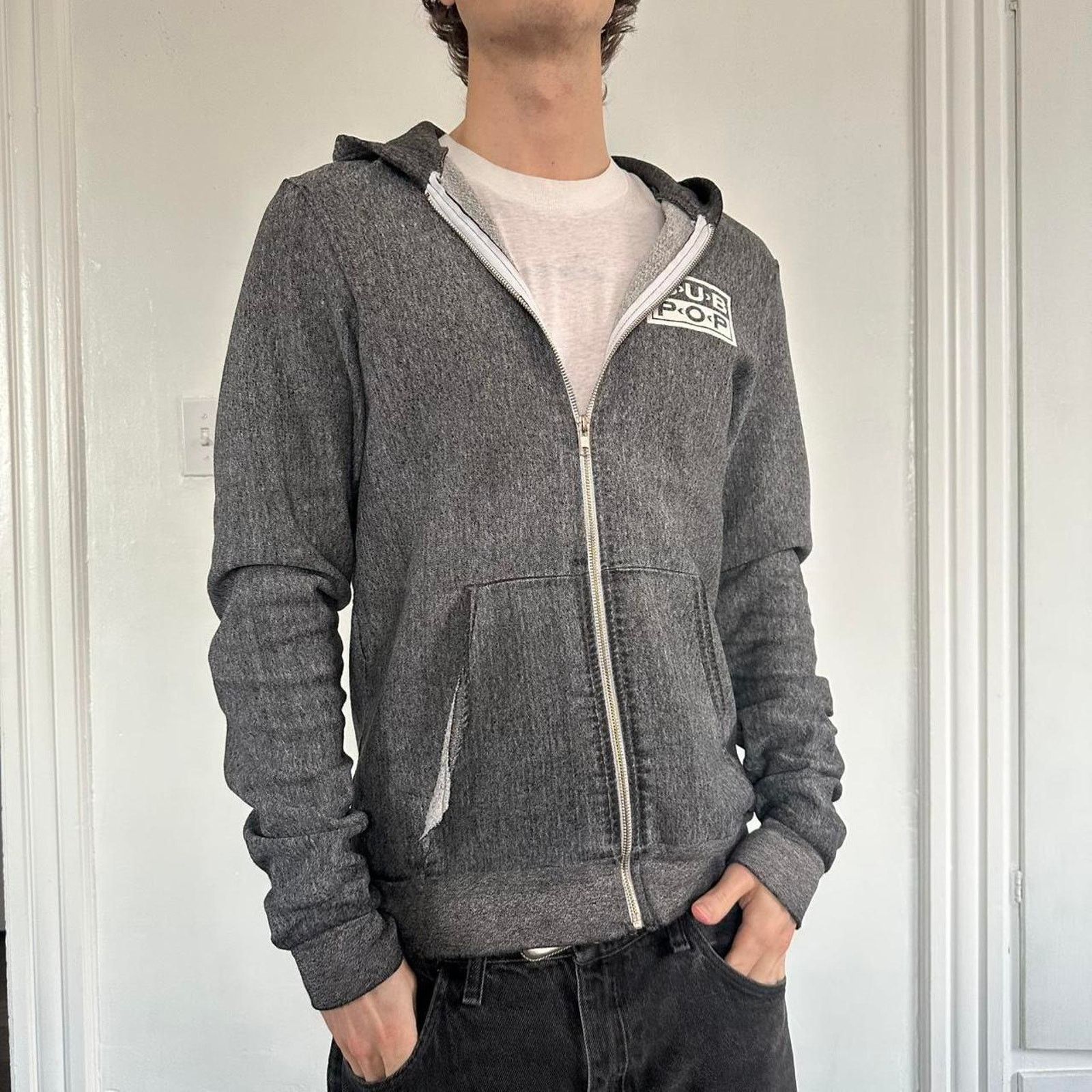 Band Tees × Vintage Vintage 00s Y2K Thrashed Sub Pop Music Band Zip Up Hoodie Size US S / EU 44-46 / 1 - 8 Thumbnail