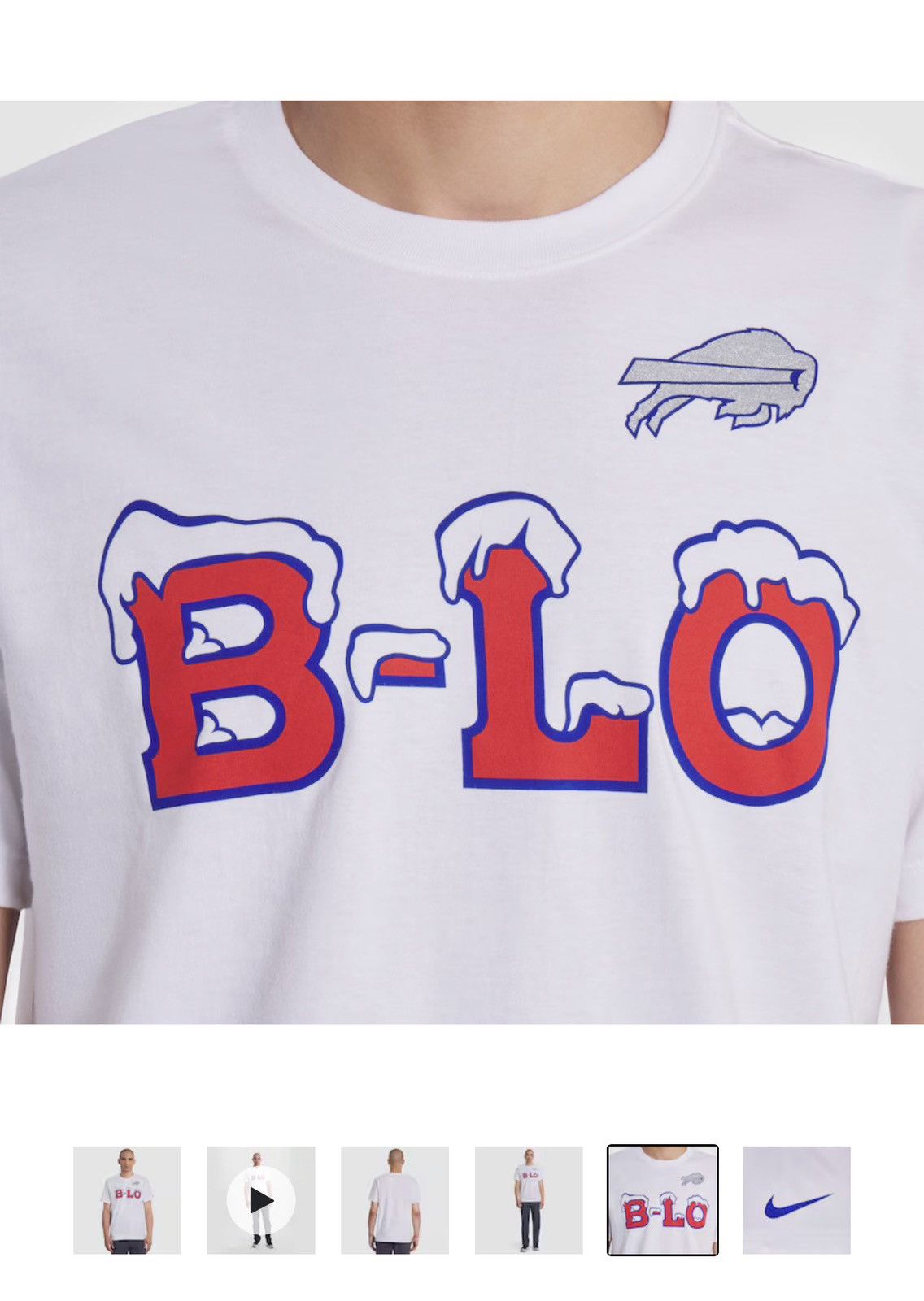 Nike Nike Buffalo Bills Nike White 2025 Rivalries - BLOW- Size XL Size US XL / EU 56 / 4 - 2 Thumbnail