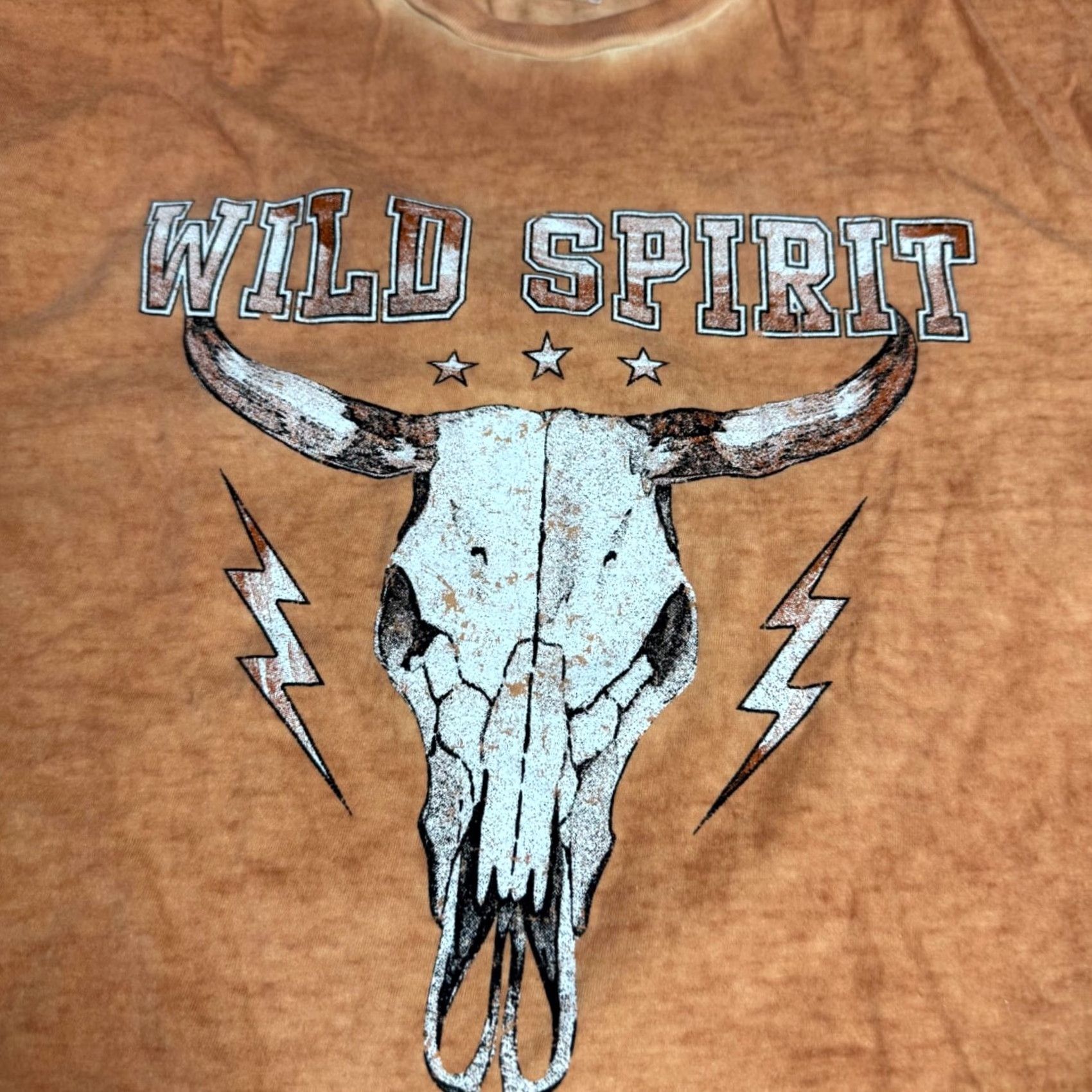 Vintage Refined Canvas Western Tee Sz S Orange Cotton Blend Womens Shirt Cowboy Skull Size S / US 4 / IT 40 - 5 Thumbnail