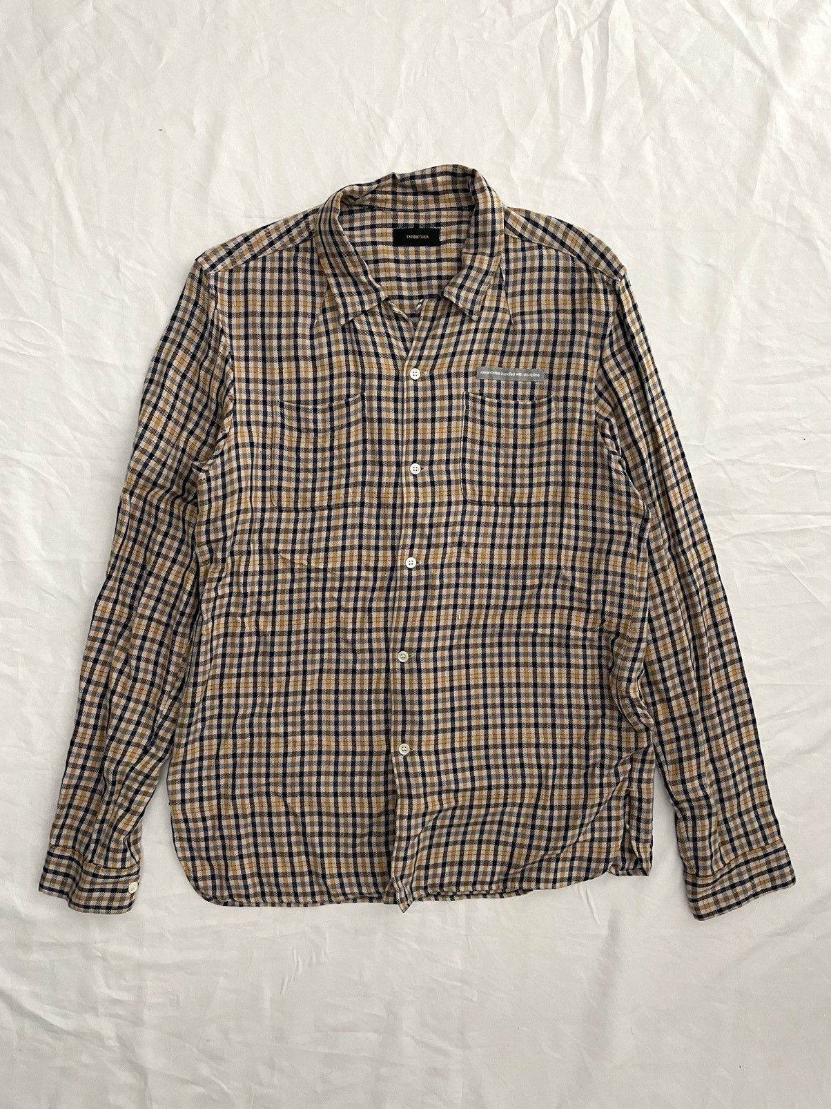 image of Undercover A/w 17 Flannel Shirt in Beige, Men's (Size Large)