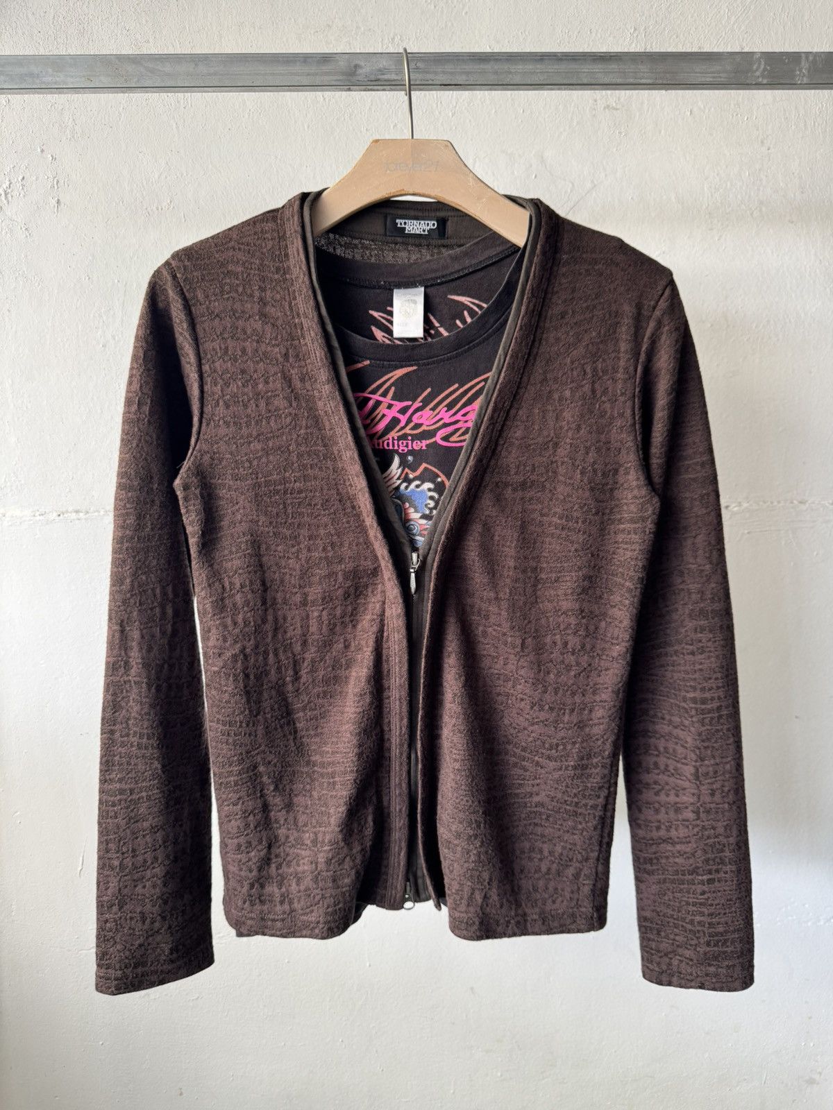 If Six Was Nine Vintage tornado mart croc pattern zipper cardigan Size US S / EU 44-46 / 1 - 1 Thumbnail