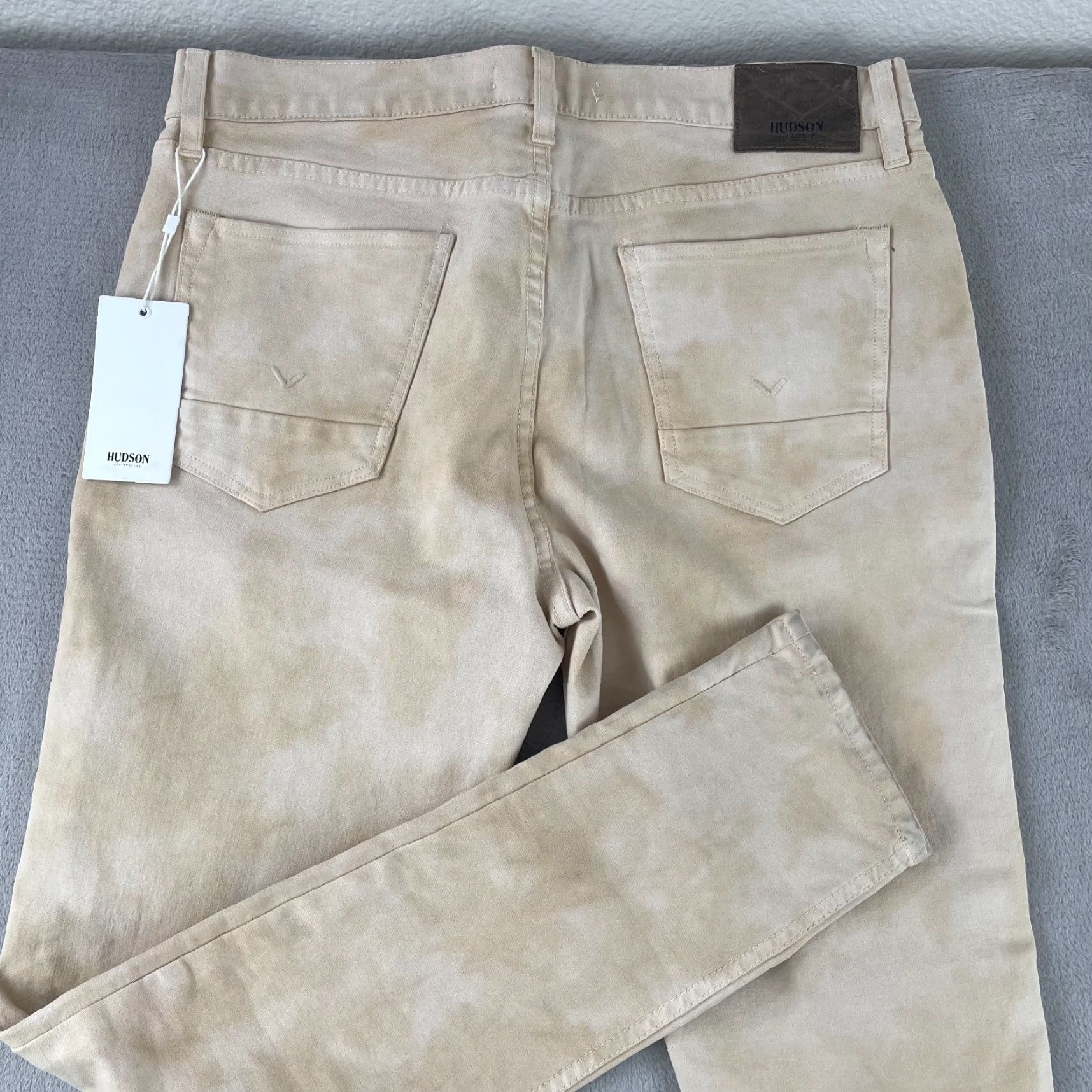 Hudson HUDSON Jeans Men 34x32 Sand Fatigue Zack Skinny Premium NWT Jeans Mens Slim 34 32 Beige Denim 5-Pocket Style Skinny 90s? Size US 34 / EU 50 - 2 Thumbnail