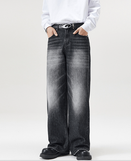 Japanese Brand Washed distressed trendy cleanfit loose jeans Size US 34 / EU 50 - 1 Thumbnail