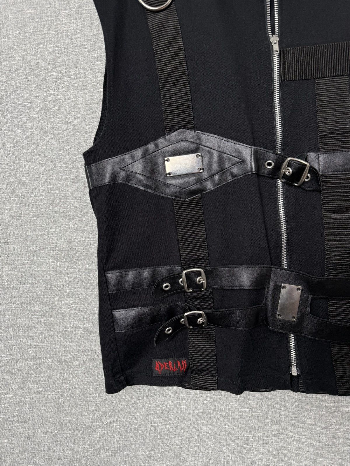 20471120 Aderlass Gothic Cyberpunk Vest With Straps & Metal Buckles Size US L / EU 52-54 / 3 - 5 Thumbnail