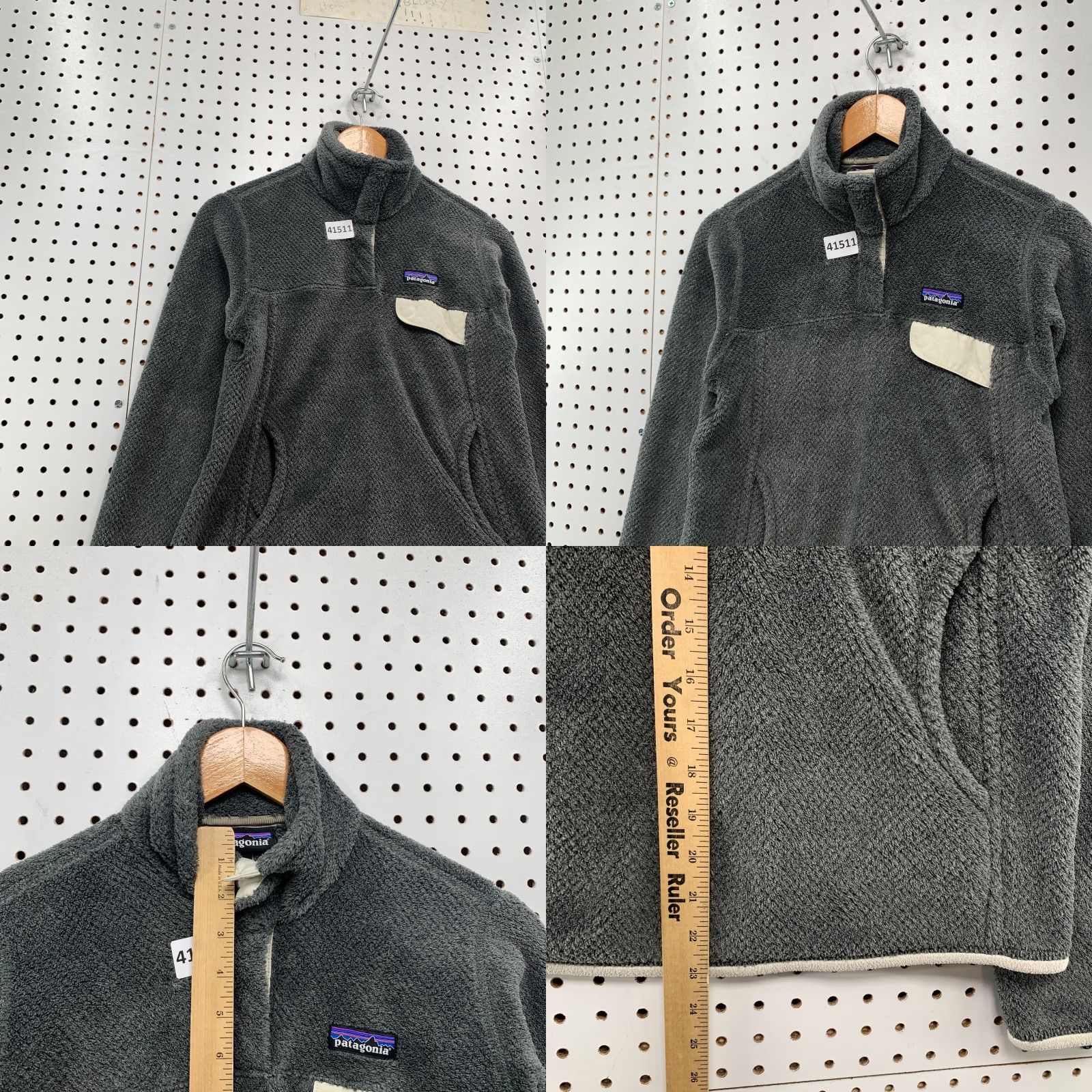 Patagonia Patagonia Re Tool Snap Pullover Sweatshirt Womens Small Gray Fuzzy 16.5x23 Vintage? No. Size S / US 4 / IT 40 - 8 Thumbnail