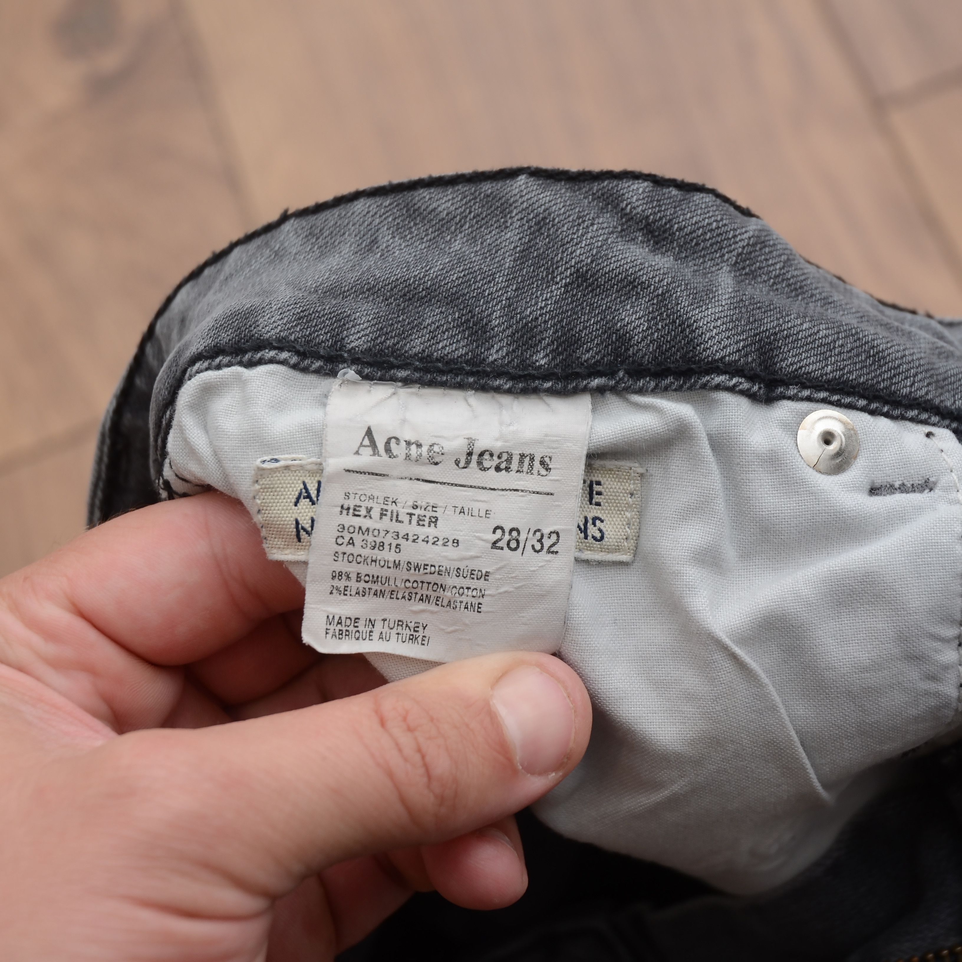 Acne Studios Acne Studios Hex Filter Slim Grey Denim Jeans 28x32 Stretch Size 28" / US 6 / IT 42 - 16 Thumbnail