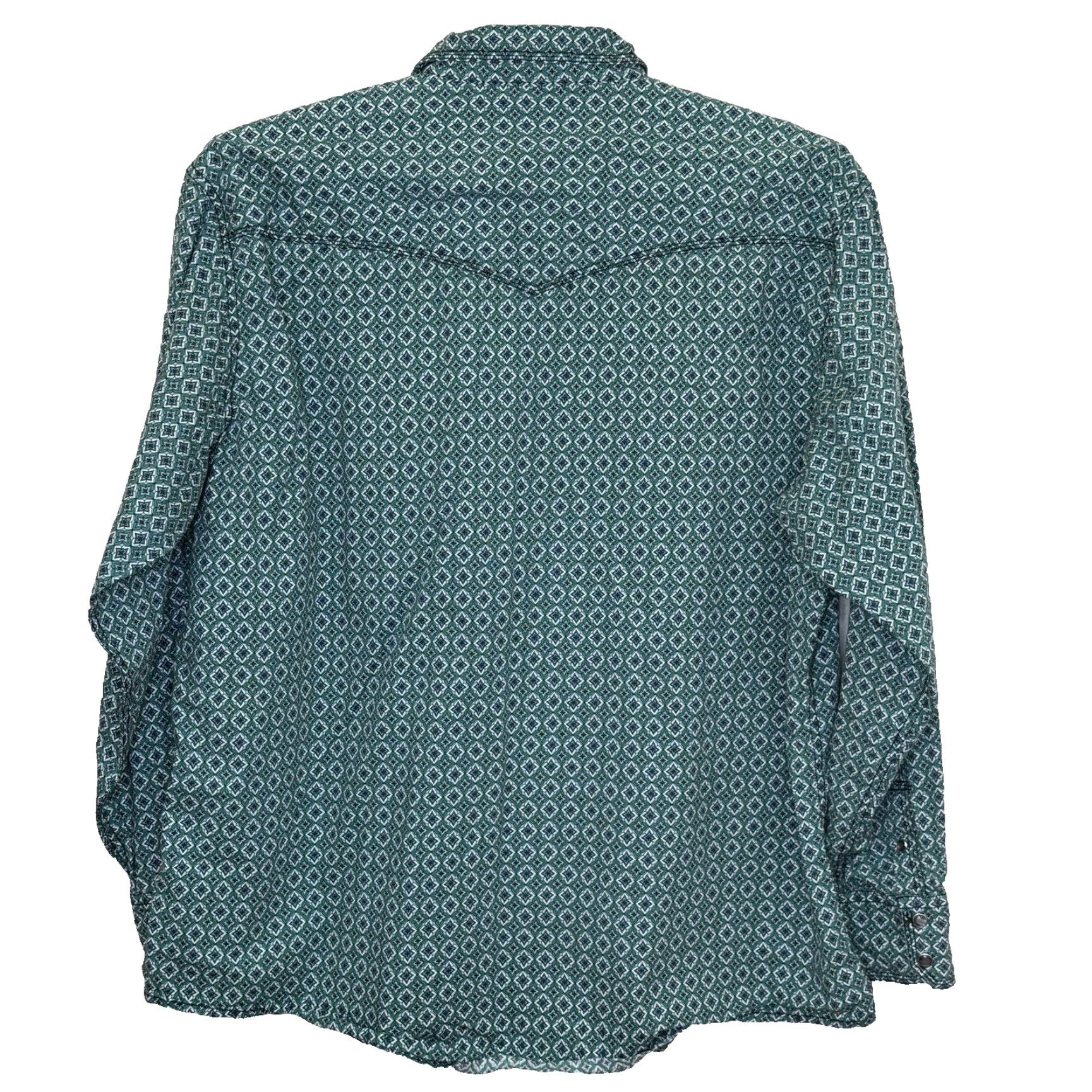 Wrangler VINTAGE Wrangler 20X Pearl Snap Shirt Mens XXL Green Geometric Print Western Competition Comfort Shirt Size US XXL / EU 58 / 5 - 4 Thumbnail