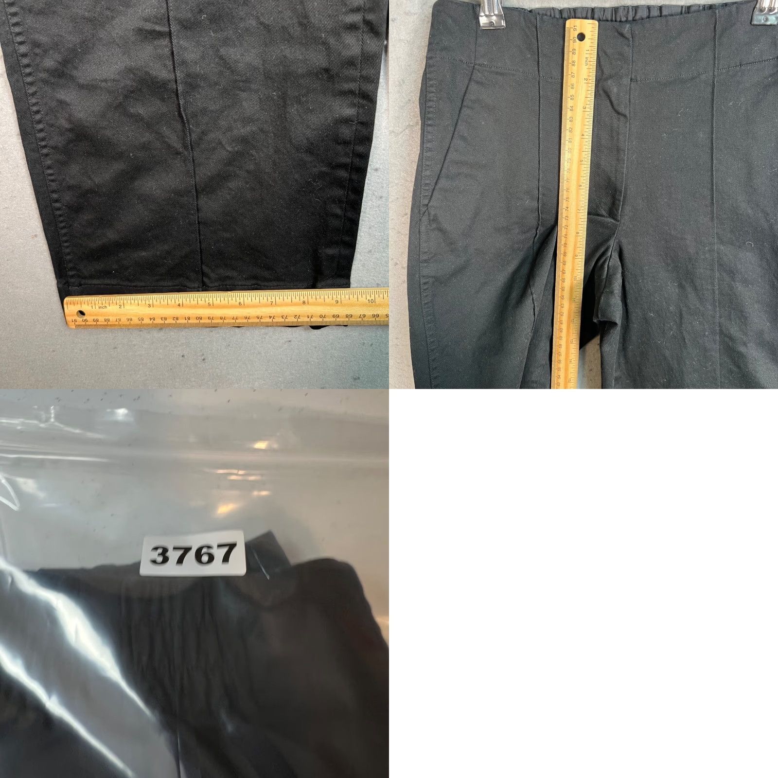 THAKOON Thakoon Womens Size 4 Black Wide-Leg Cotton Blend Chino Pants Size 27" / US 4 / IT 40 - 8 Thumbnail
