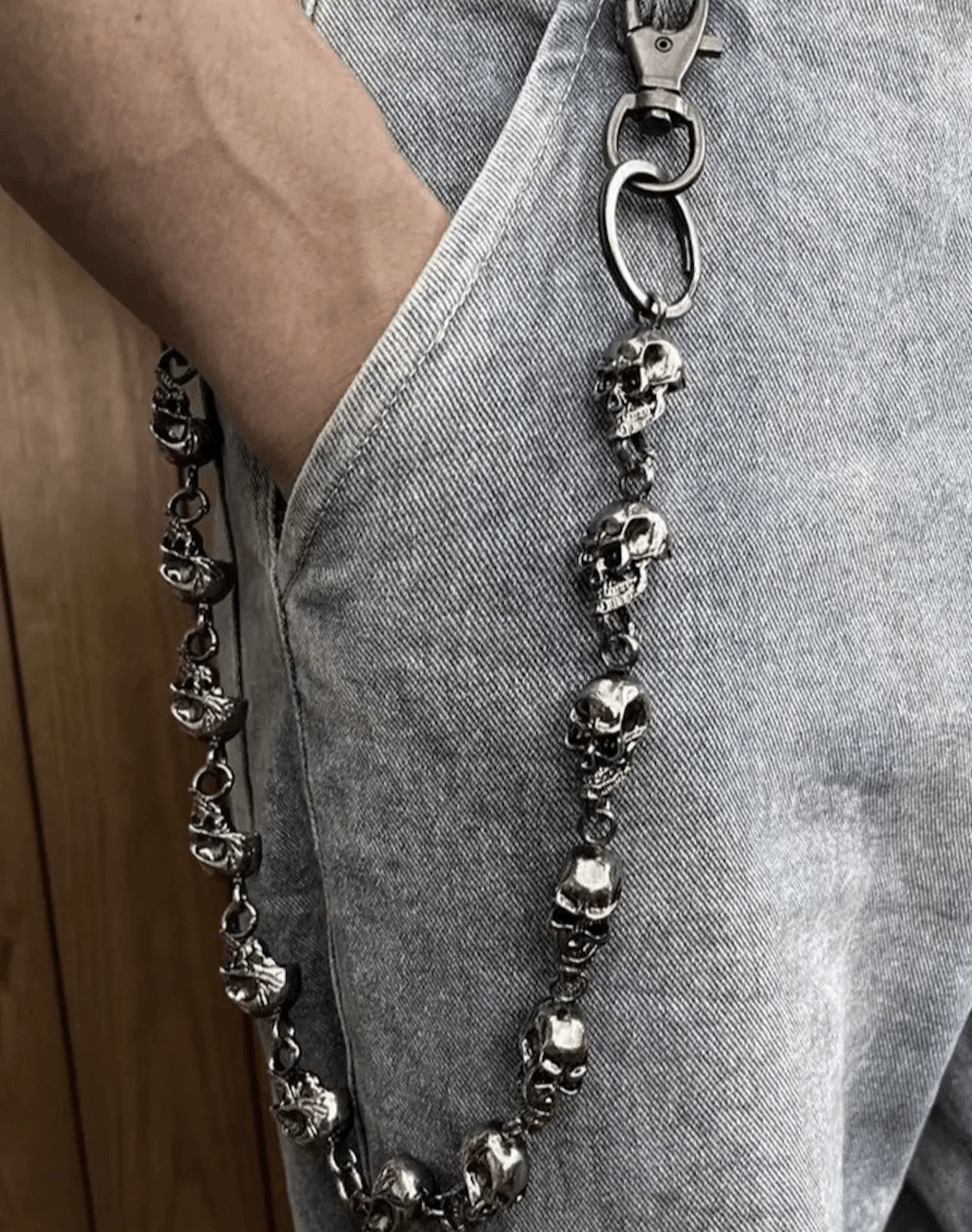 Jewelry Skull Link Wallet Demon Pocket Chain Size ONE SIZE - 5 Thumbnail
