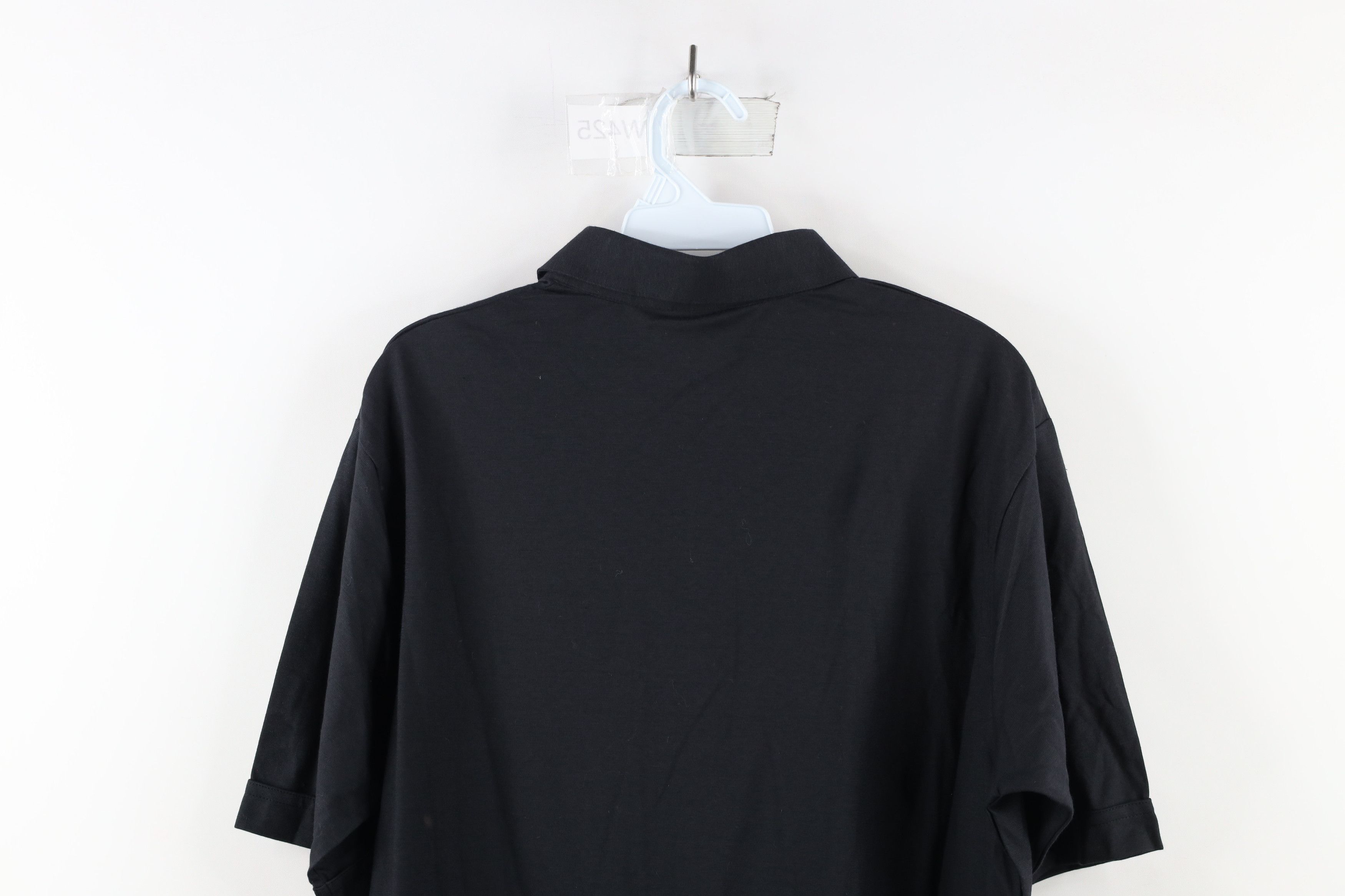 Vintage Deadstock Vintage 70s Streetwear Collared Polo Shirt Black Size US L / EU 52-54 / 3 - 8 Thumbnail
