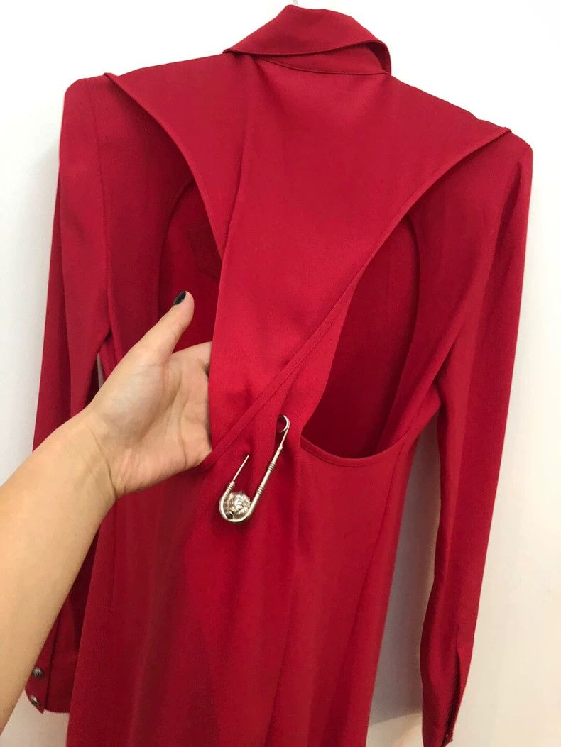 Versace Versace Trench coat backless slit trench coat cardigan dre Size S / US 4 / IT 40 - 7 Thumbnail