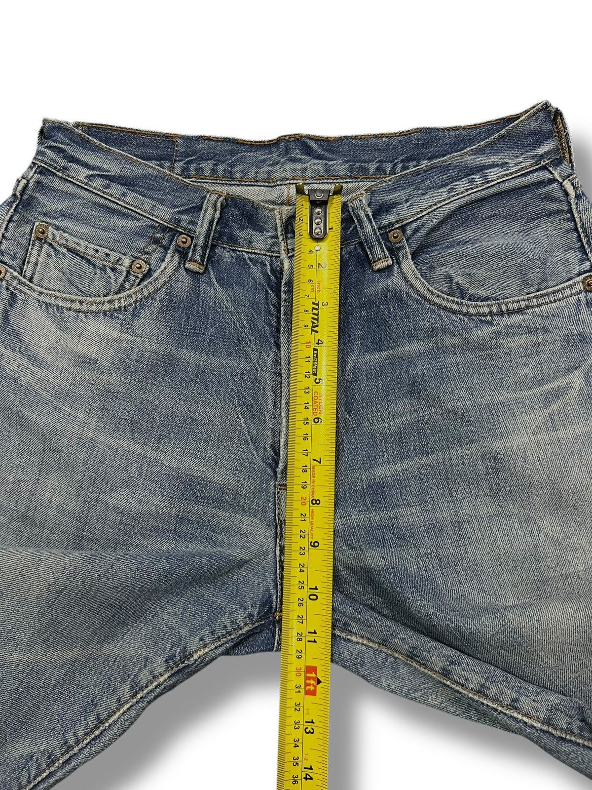 Denime Vintage 90s Sewing Chop O’alls Selvedge Denim Japan Size US 29 - 14 Thumbnail