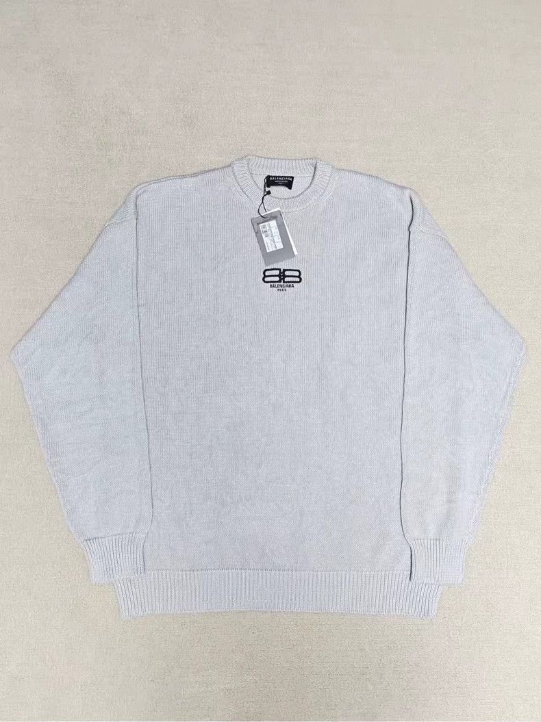 Balenciaga Balenciaga Double-B embroidered logo knit long-sleeve swea Size US XS / EU 42 / 0 - 1 Thumbnail