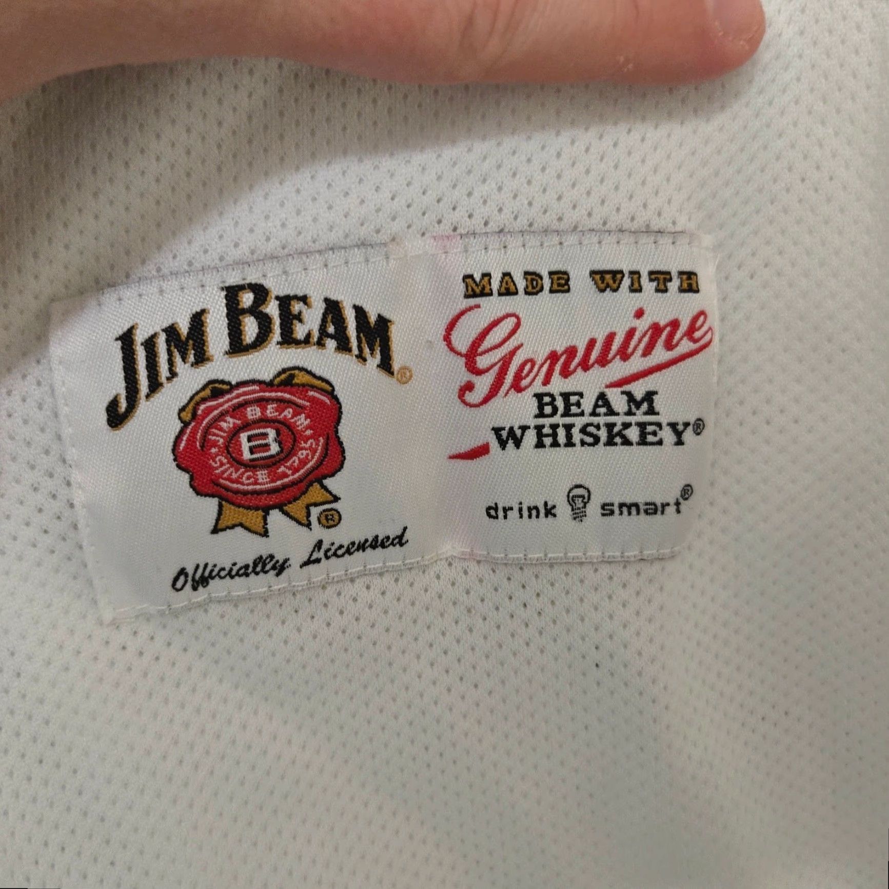 Vintage VINTAGE Jim Beam Football Jersey Embroidered Adult XXL Size White Men Mens 2XL Genuine Beam Whiskey Size US XXL / EU 58 / 5 - 4 Thumbnail