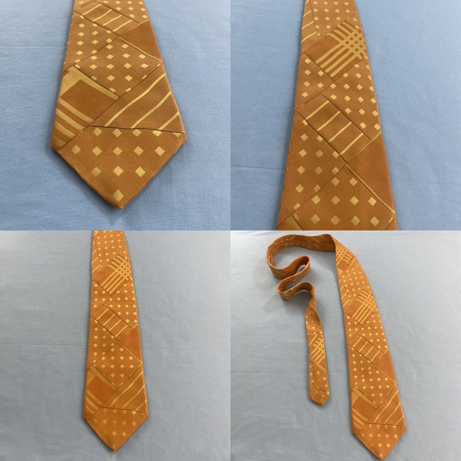 Robert Talbott VINTAGE Robert Talbott Tie Patchwork Men One Size Yellow Modern Mobster Western Retro Best of Class Nordstrom Size ONE SIZE - 9 Thumbnail