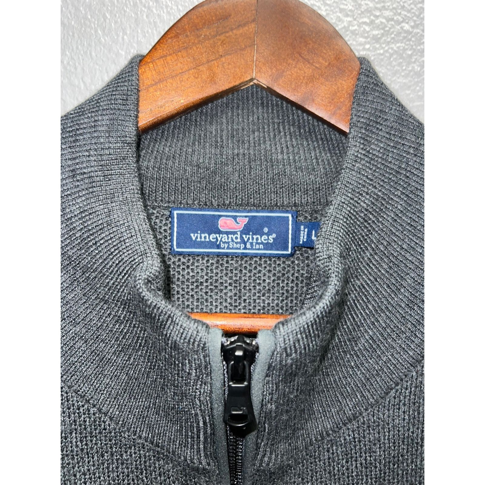 Vineyard Vines Vineyard Vines Shep & Ian Sweater Gray Large Merino Wool Size US L / EU 52-54 / 3 - 5 Thumbnail