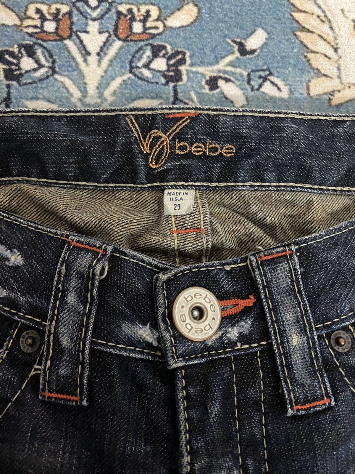 Tornado Mart 🔥 Flared jeans brand Bebe Size 29" - 5 Thumbnail