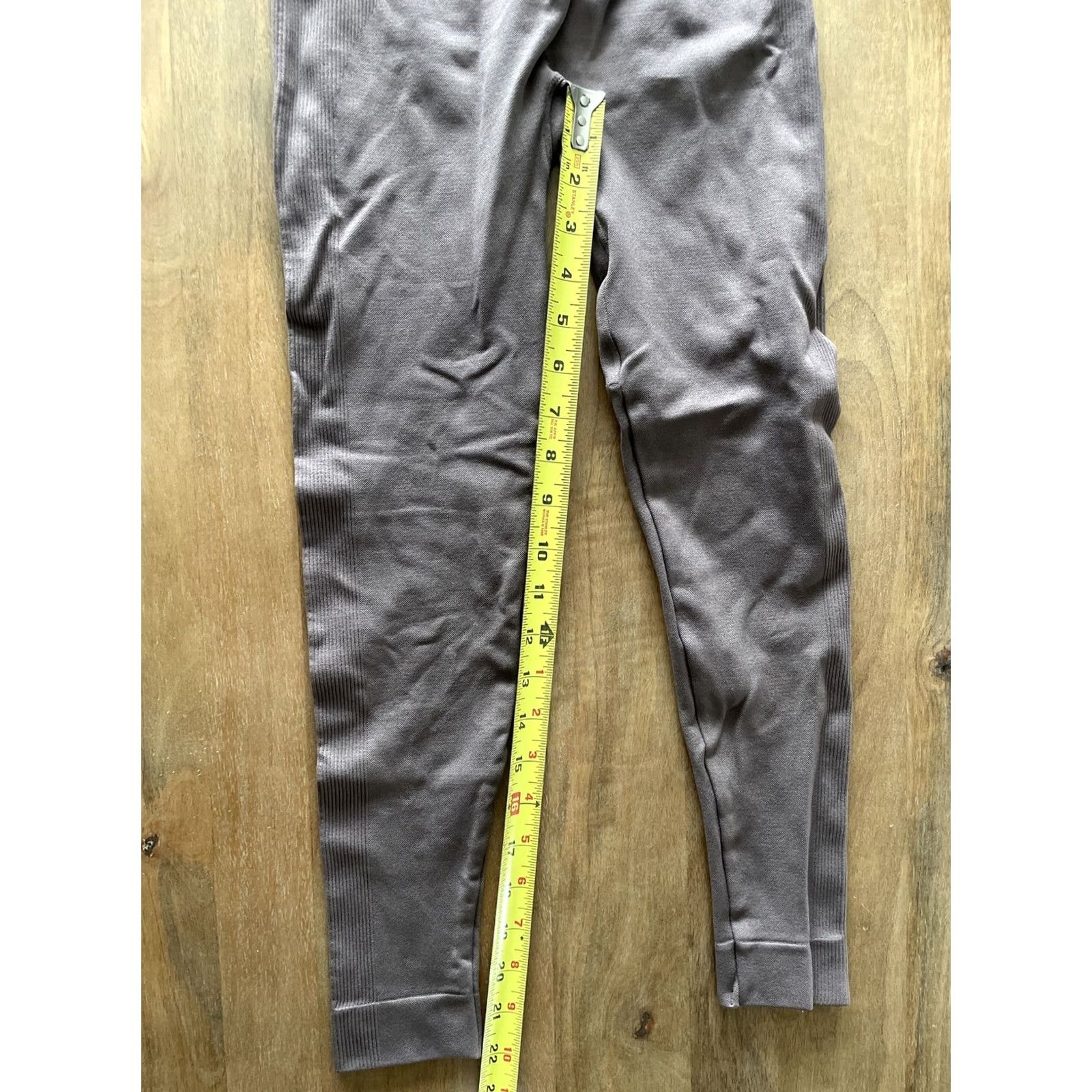Vintage VINTAGE Set Active LA Leggings Womens Small Lavender Ribbed Cropped Workout Performance Size 28" / US 6 / IT 42 - 6 Thumbnail
