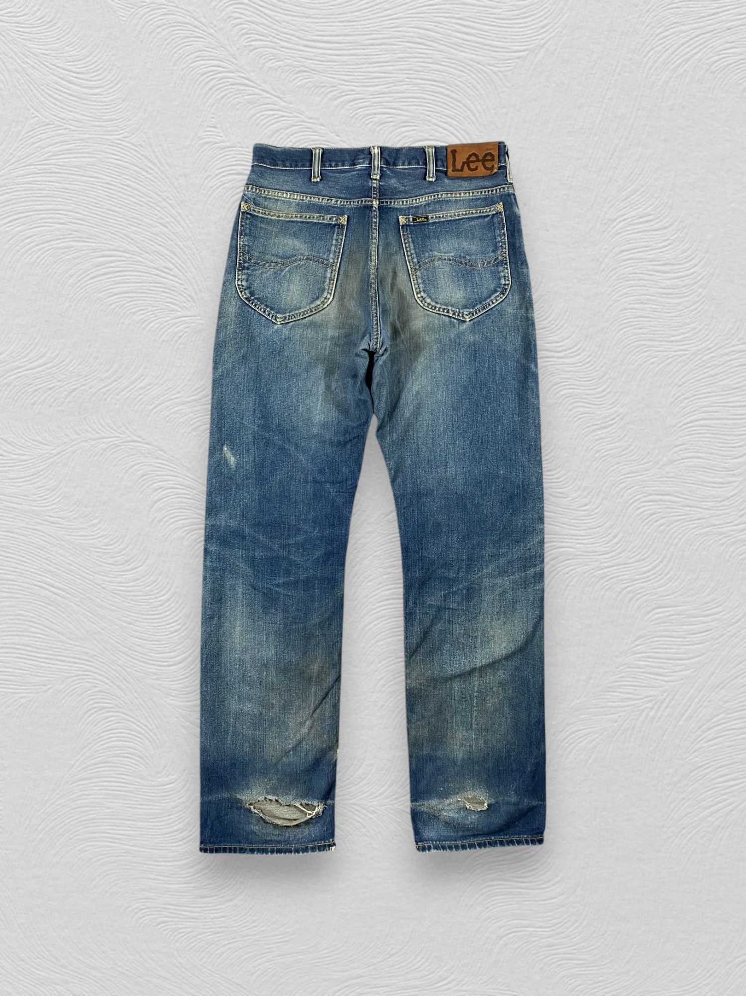 Vintage 31x32.5 Vintage 80s Lee Distressed Selvedge Redline-JN3948 Size US 31 - 2 Thumbnail