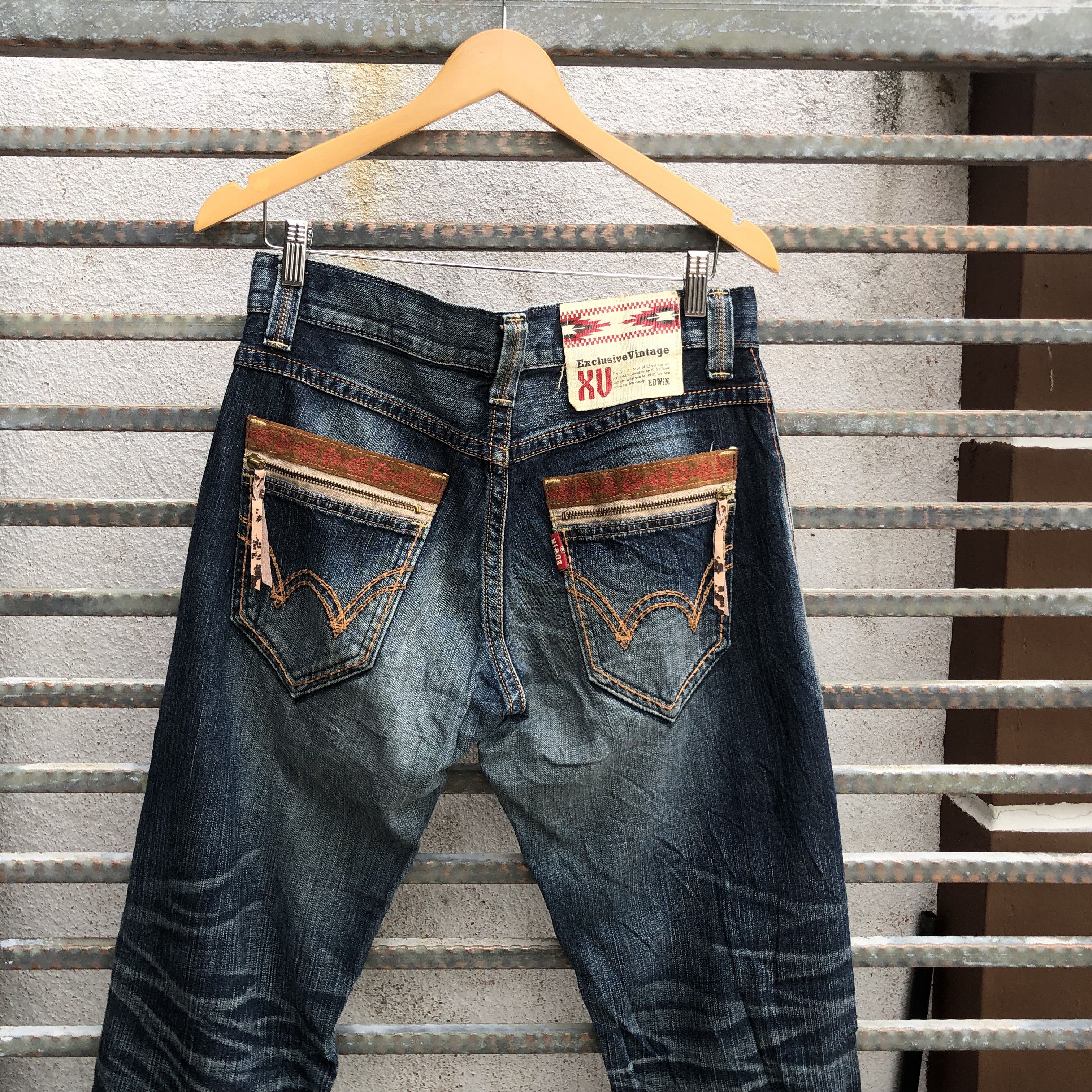 Edwin Edwin Exclusive Vintage Grunge Mudwash Honeycomb Distressed Size US 33 - 4 Thumbnail
